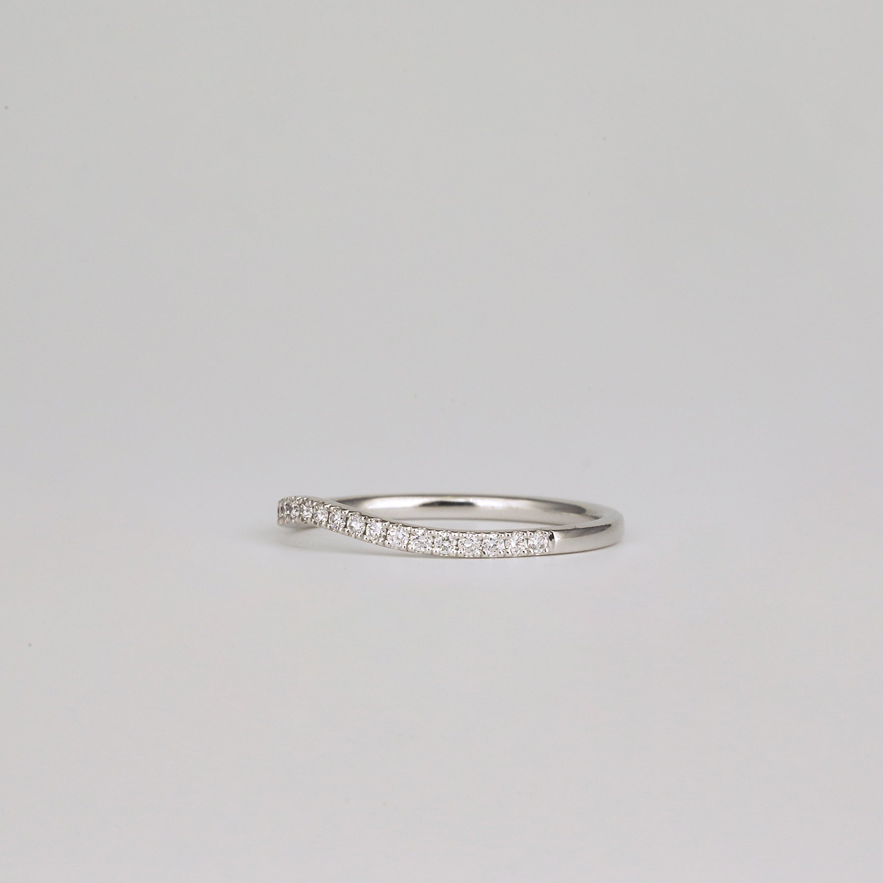 0.21 TCW Round Lab Grown Diamond Slight Curve Wedding Band