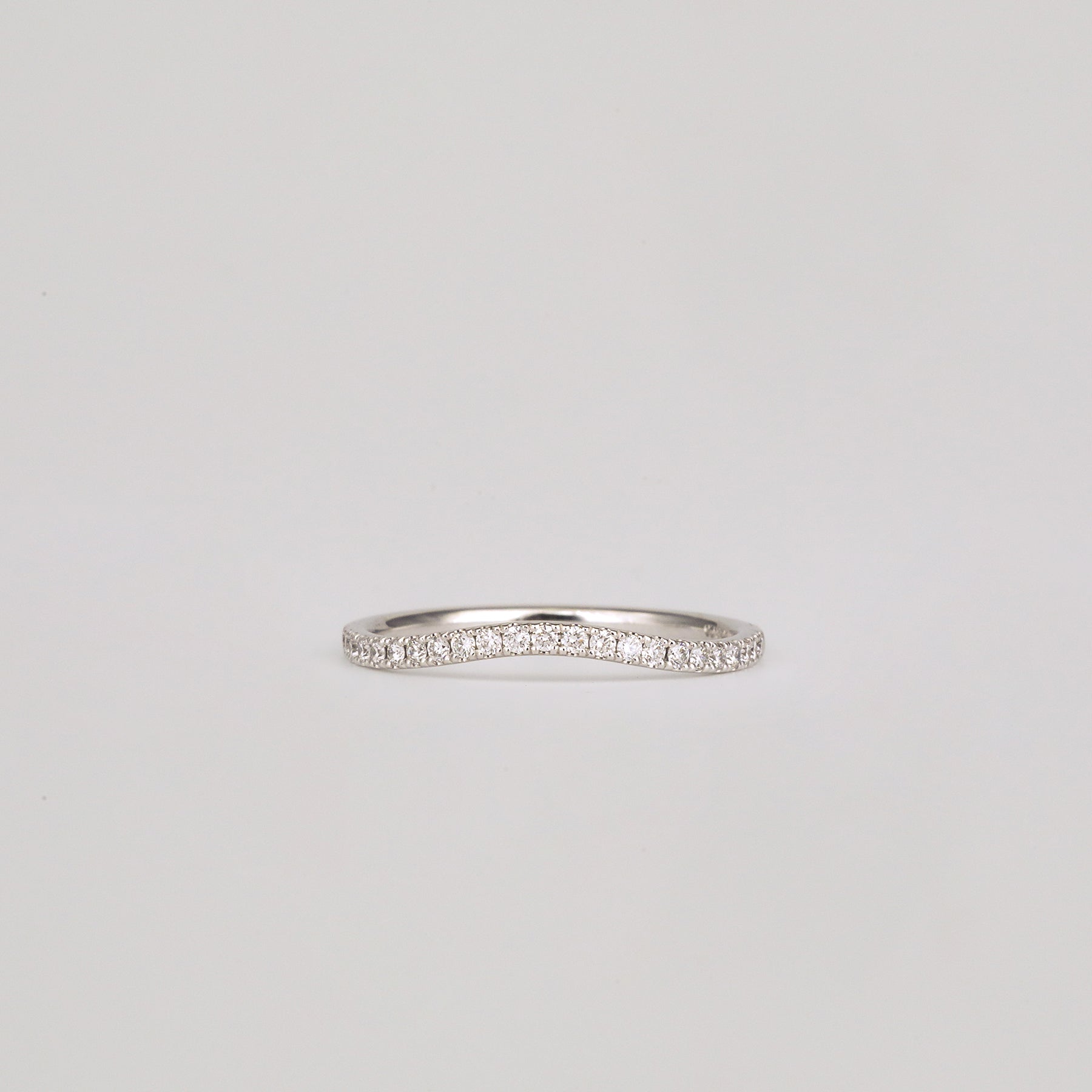 0.21 TCW Round Lab Grown Diamond Slight Curve Wedding Band