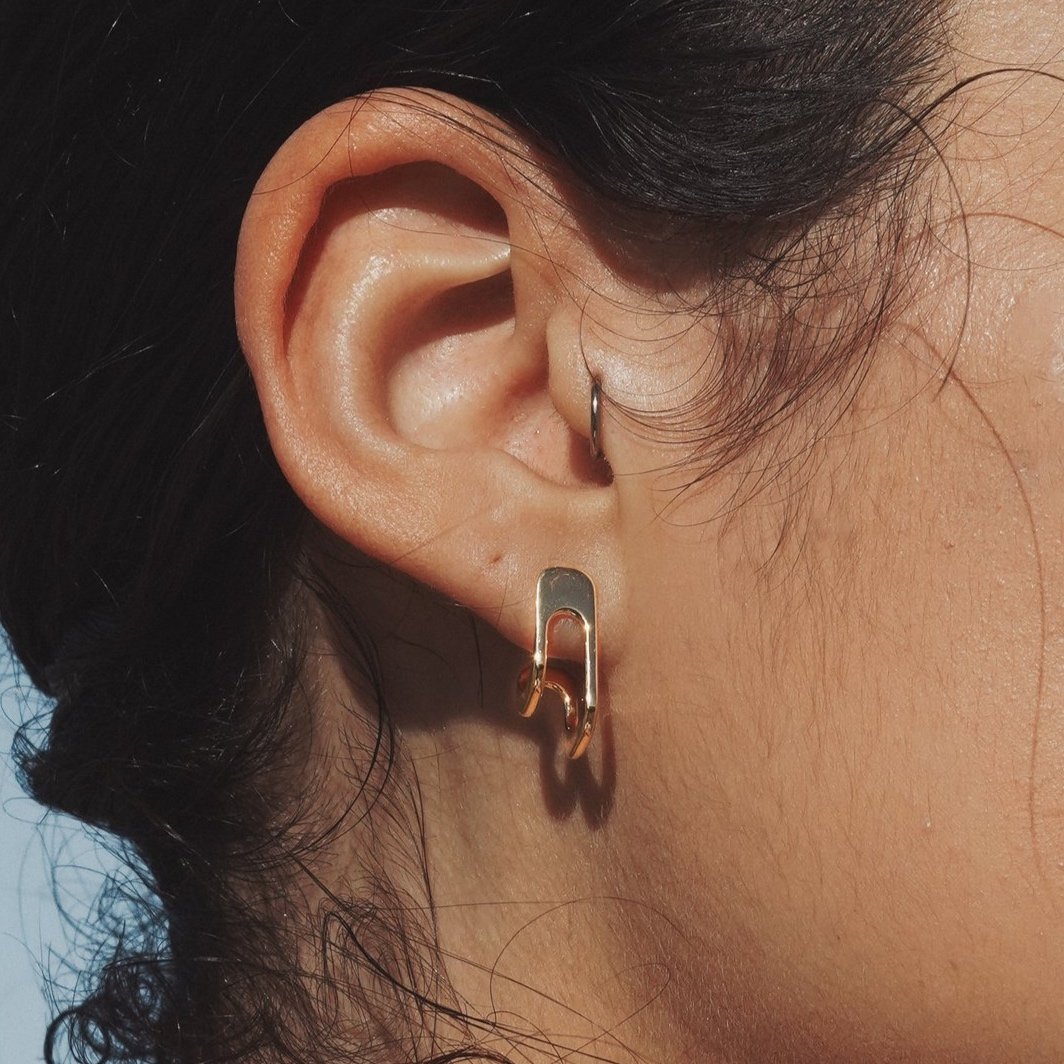 U Shape Party Wear Stud Earrings