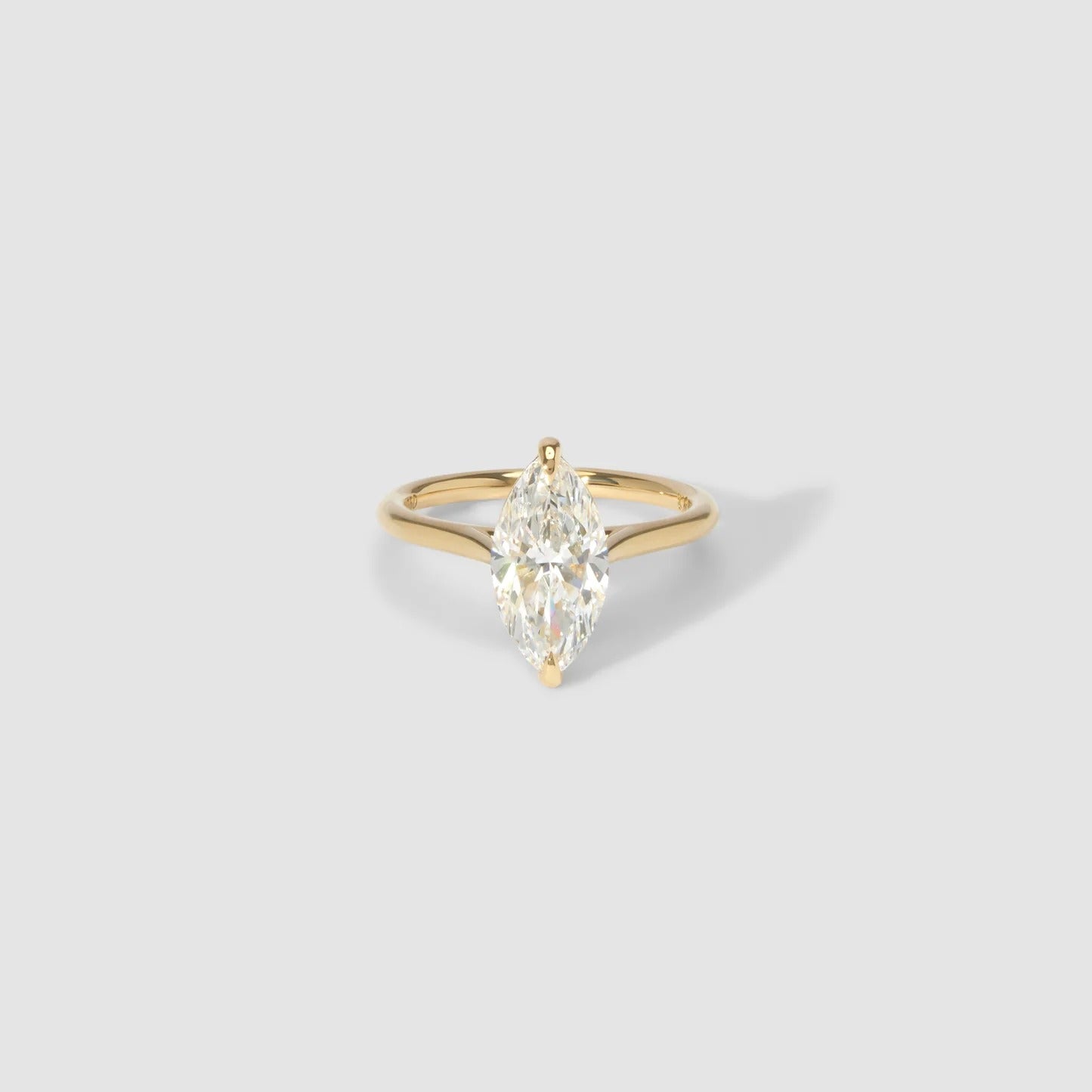 1.5 - 3.5 CT Marquise Lab Grown Diamond Solitaire Engagement Ring