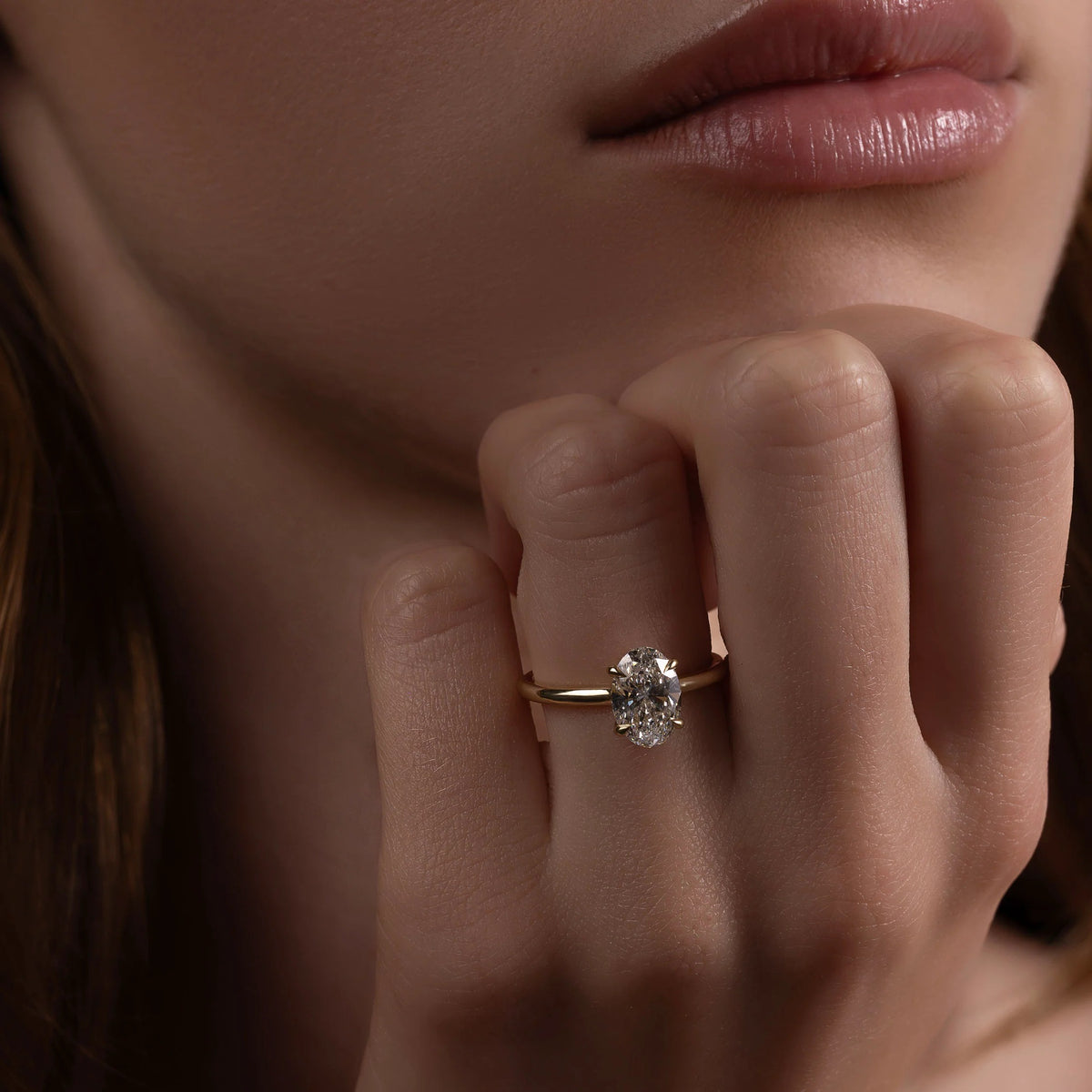 1.0- 2.50 CT Oval Lab Grown Diamond Solitaire Engagement Ring