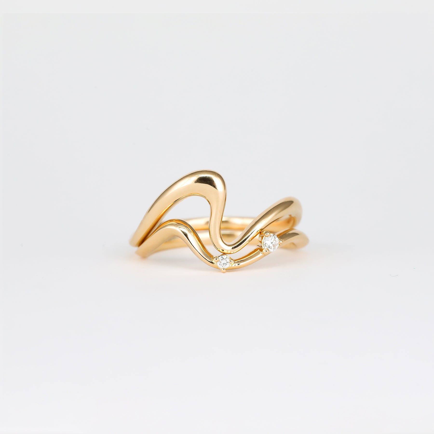 Plain Curved Unique Wedding Band