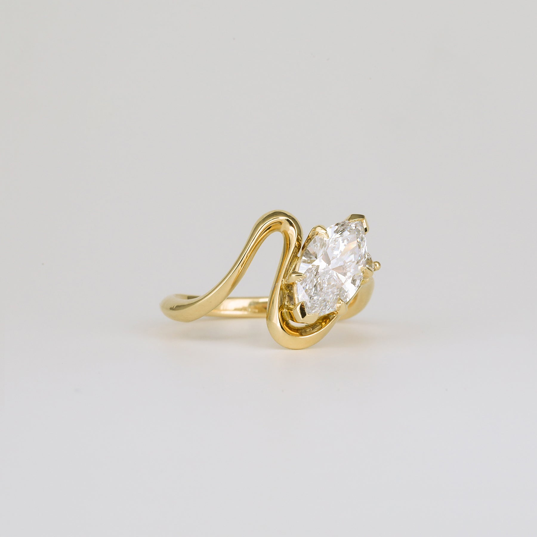 1.36- 3.50 CT Marquise Lab Grown Diamond Unique Bridal Ring Set