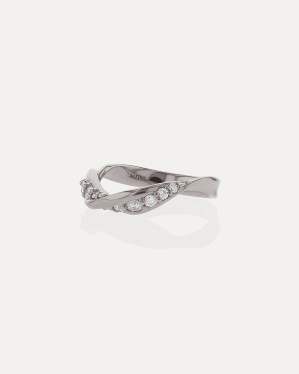 0.40 TCW Round Diamond Twisted Wedding Band