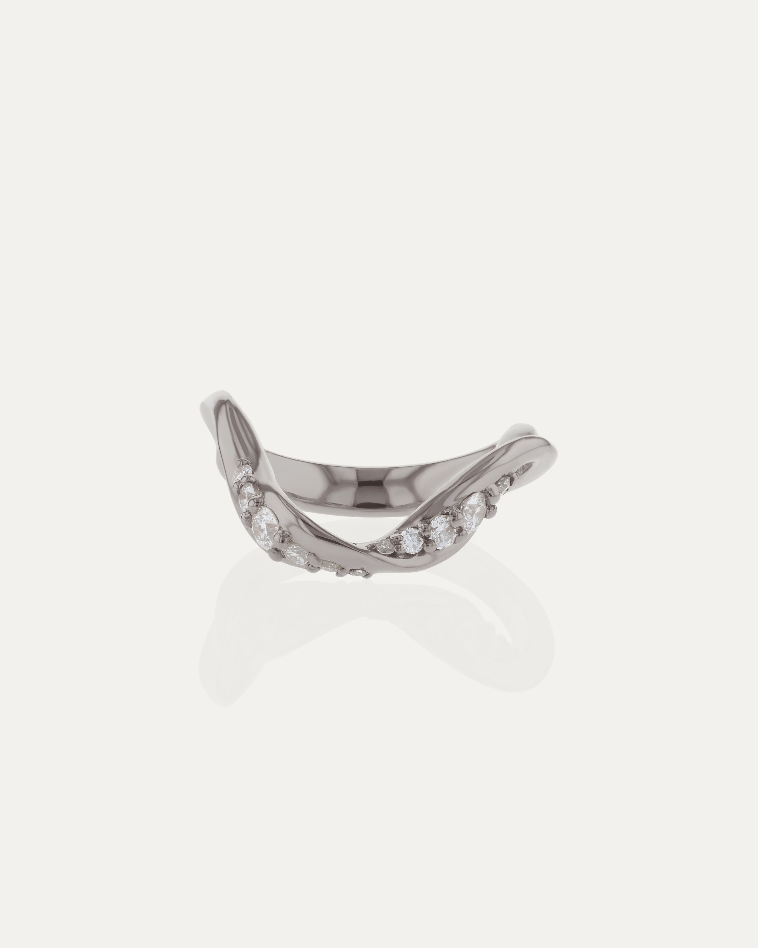 0.315 TCW Round Diamond Twisted Wedding Band