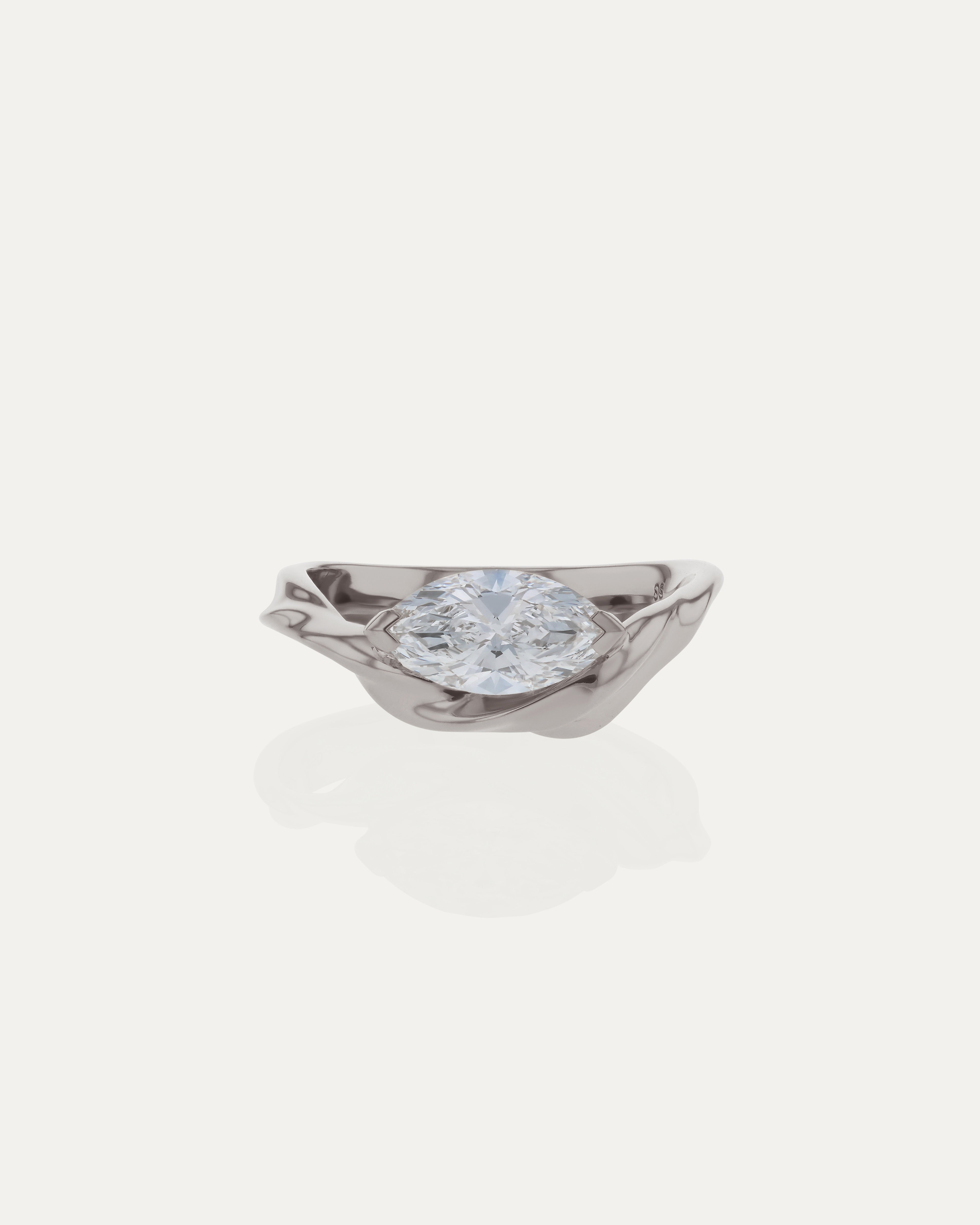 1.03 CT Marquise CVD Diamond Unique Style Engagement Ring