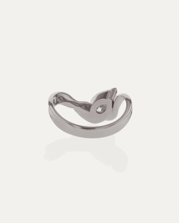 1.03 CT Pear Lab Grown Diamond Unique Style Engagement Ring