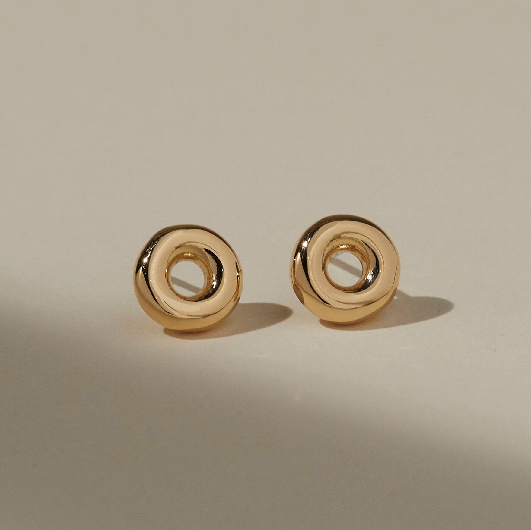 Round Stud Earrings