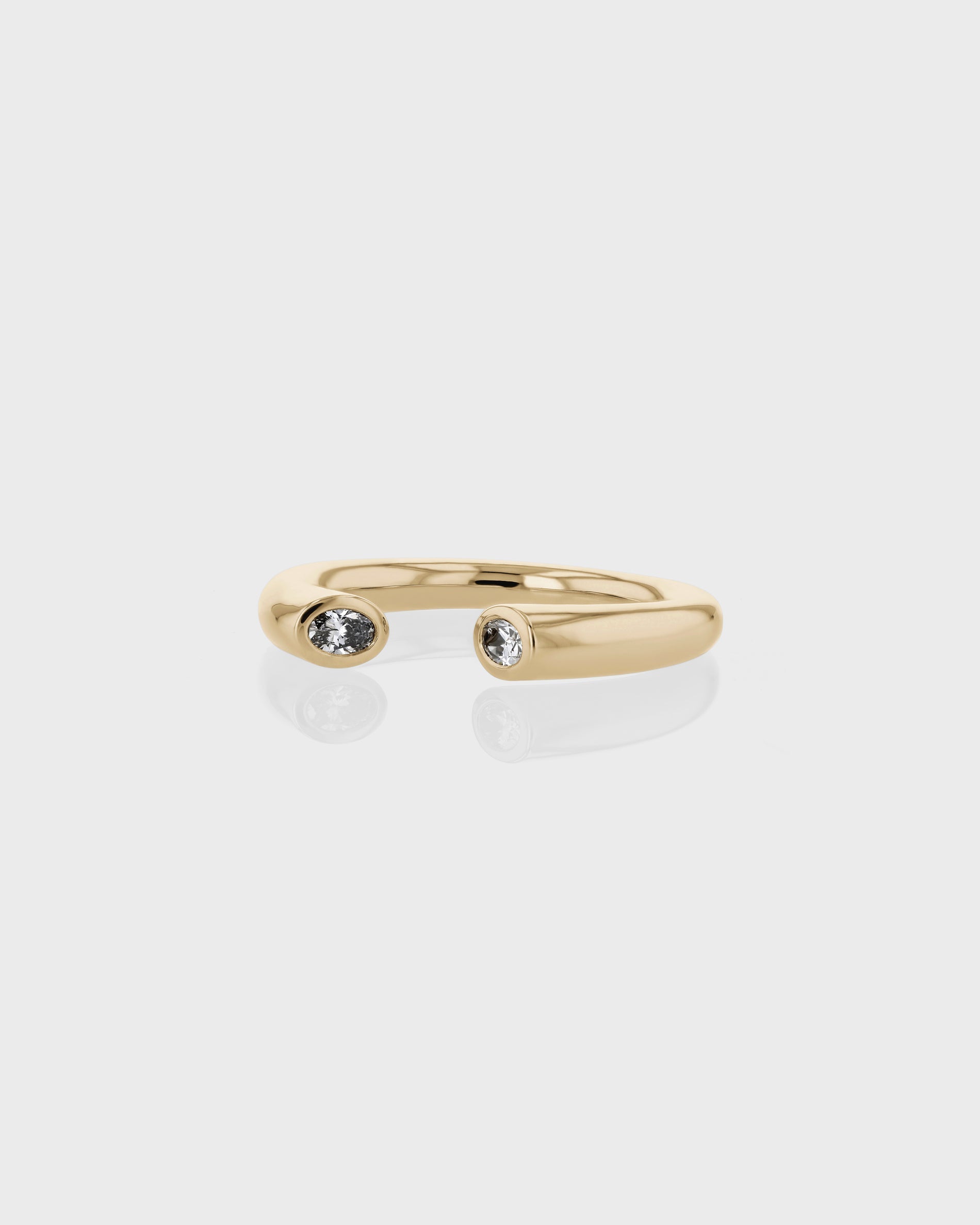 0.20 TCW Oval EF-VVS Diamond Open Wedding Band