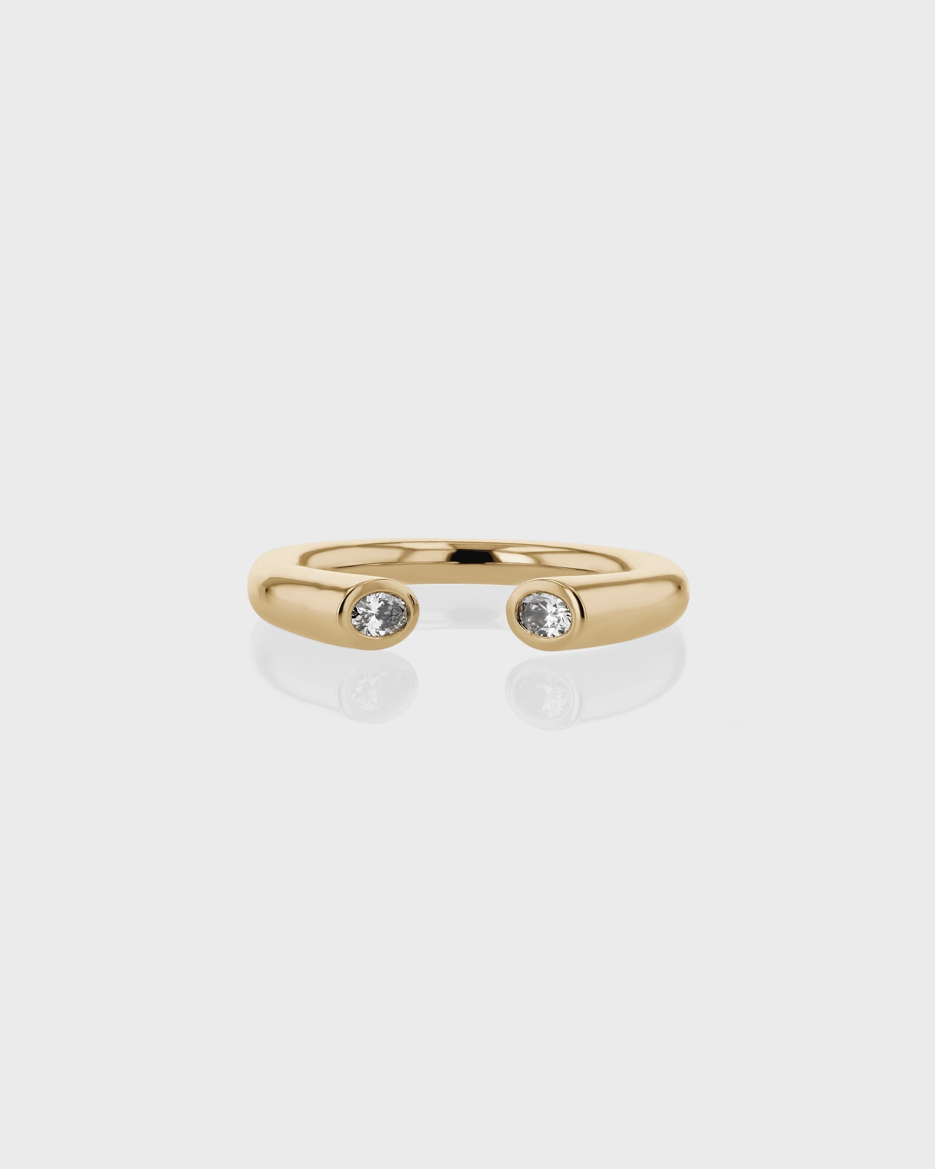 0.20 TCW Oval EF-VVS Diamond Open Wedding Band