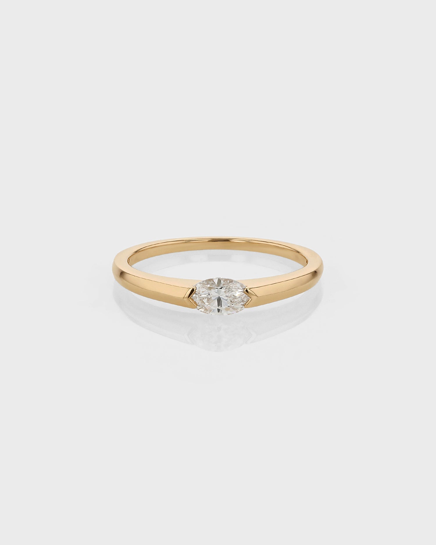 0.30 TCW Marquise CVD Diamond Minimalist Ring