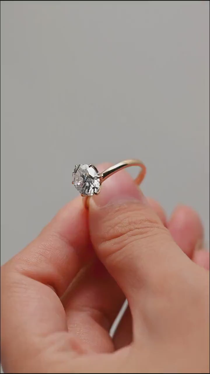 1.0 - 3.0 CT Oval Lab Grown Diamond  Solitaire Engagement Ring