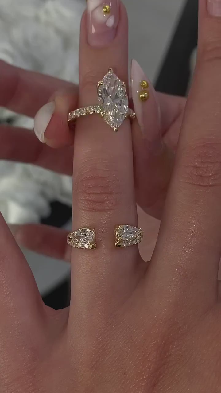 5.0-6.0 CT Marquise Lab Grown Diamond Bridal Ring Set- Specially Reserved for Clayton