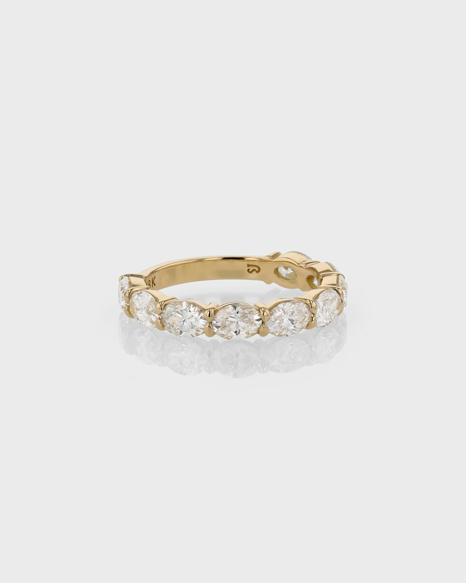 2.40 TCW Oval EF-VVS Diamond Eternity Wedding Band