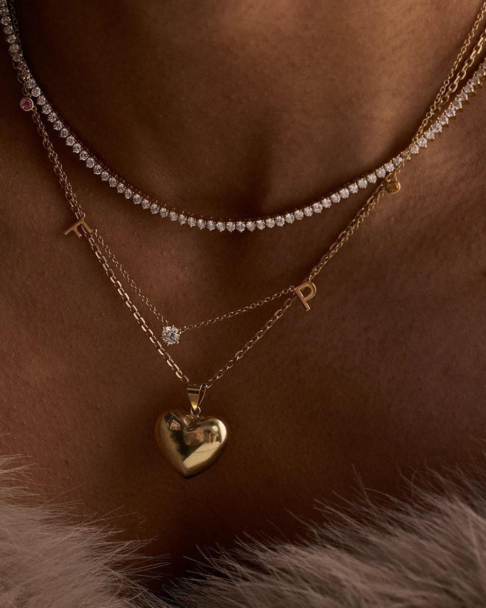 Round Lab Grown Diamond Tennis Necklace