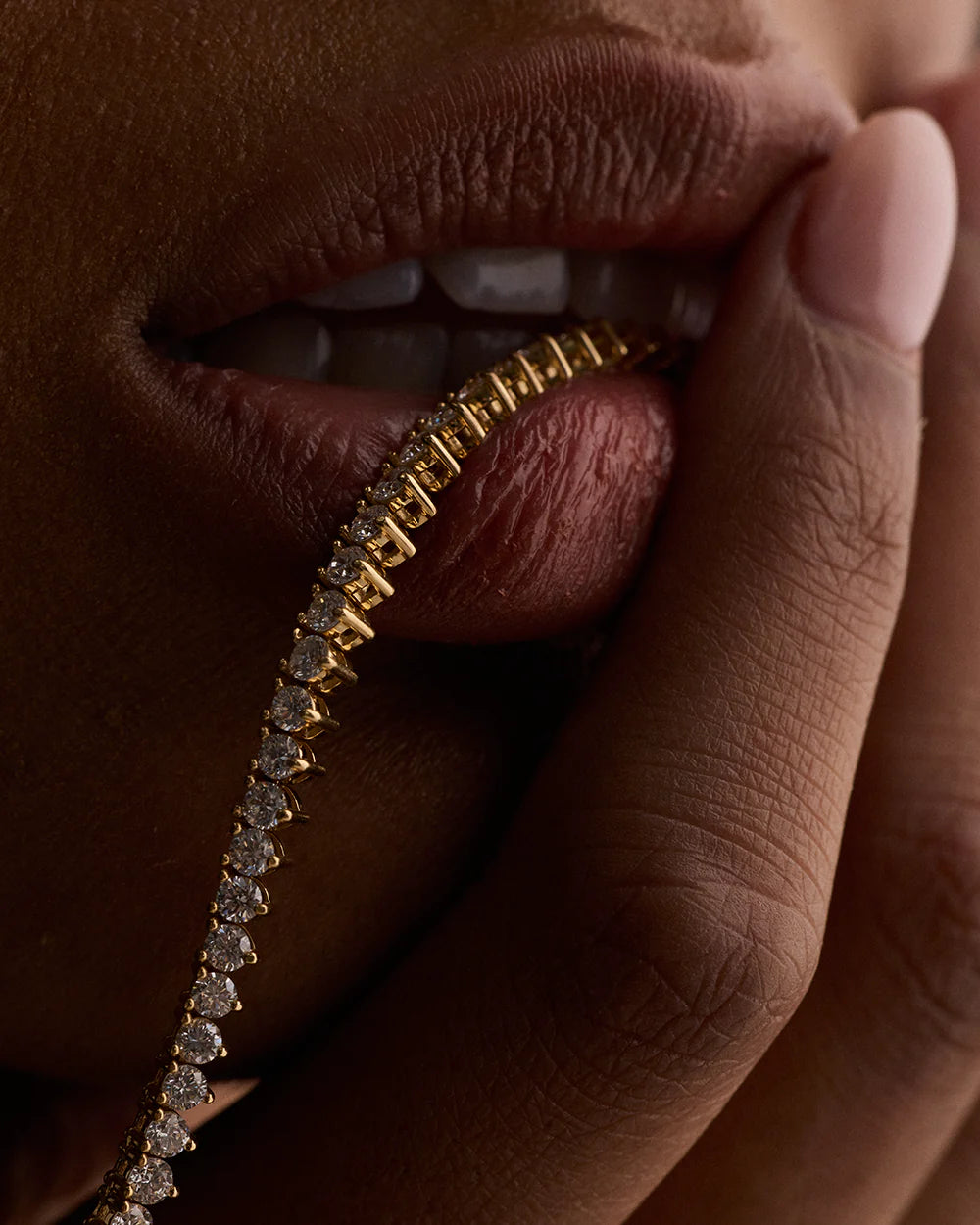 Round Lab Grown Diamond Tennis Necklace