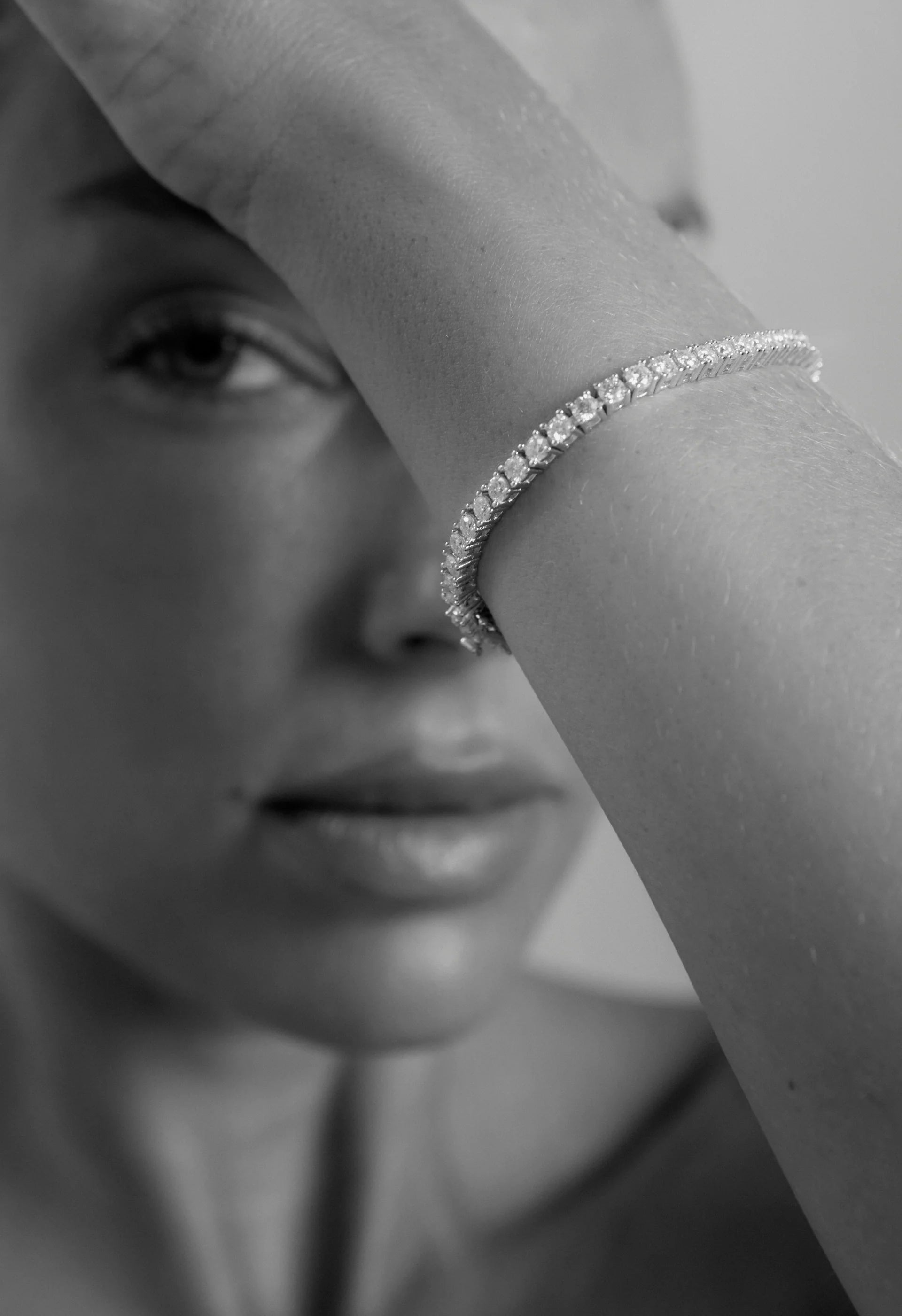 Round Lab Grown Diamond Tennis Bracelet