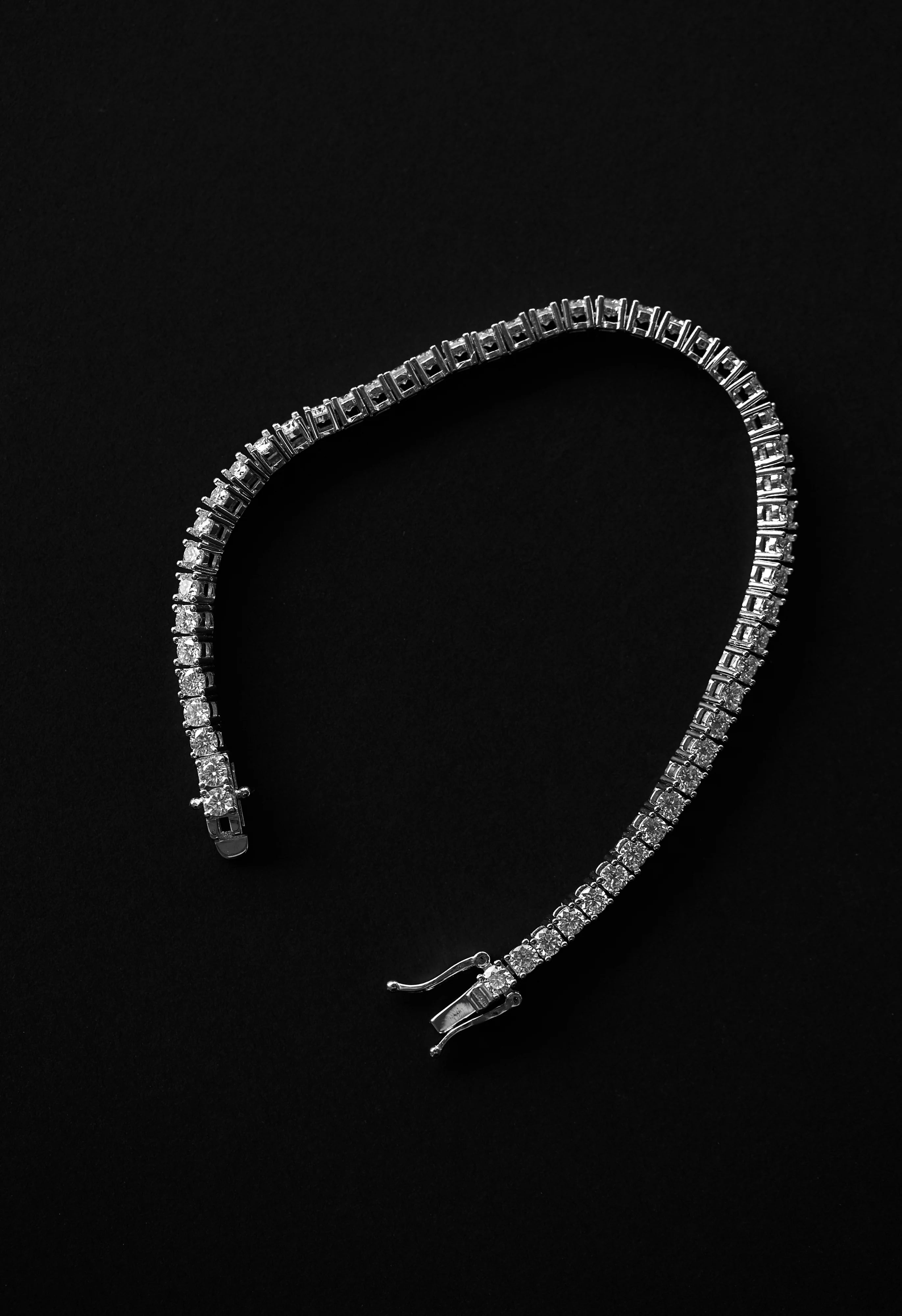 Round Lab Grown Diamond Tennis Bracelet