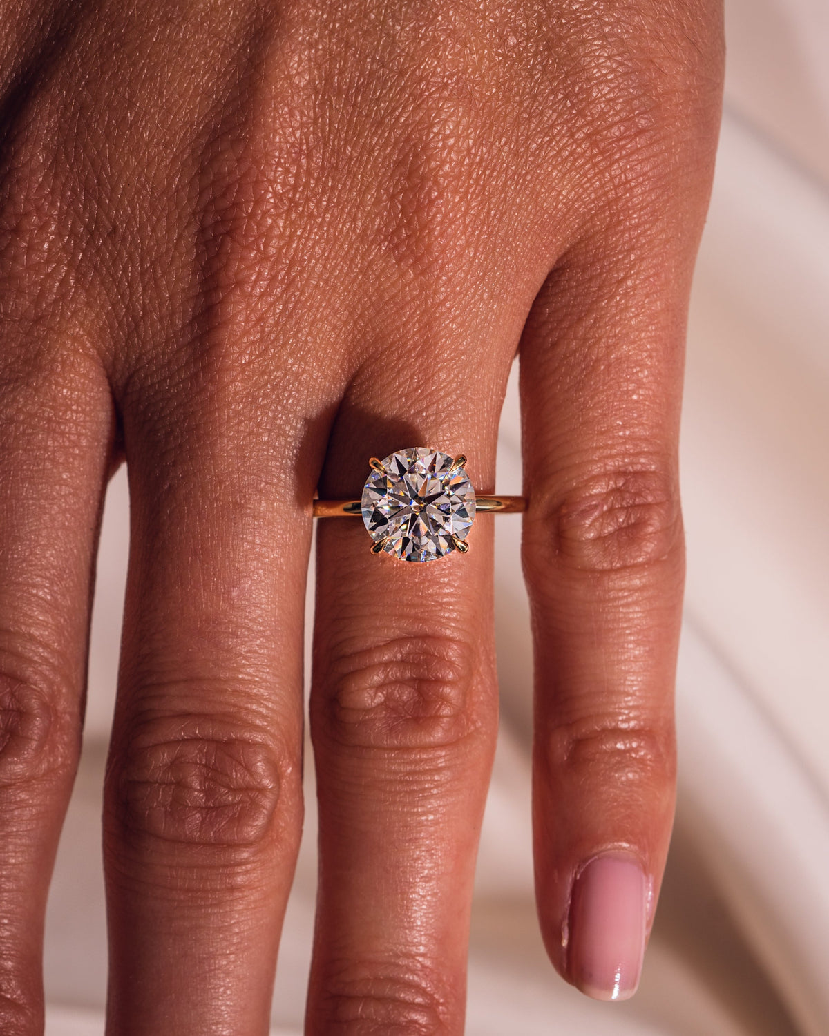 1.08 - 3.08 CT Round F/VS1 CVD Diamond Hidden Halo Engagement Ring - Camila Brown