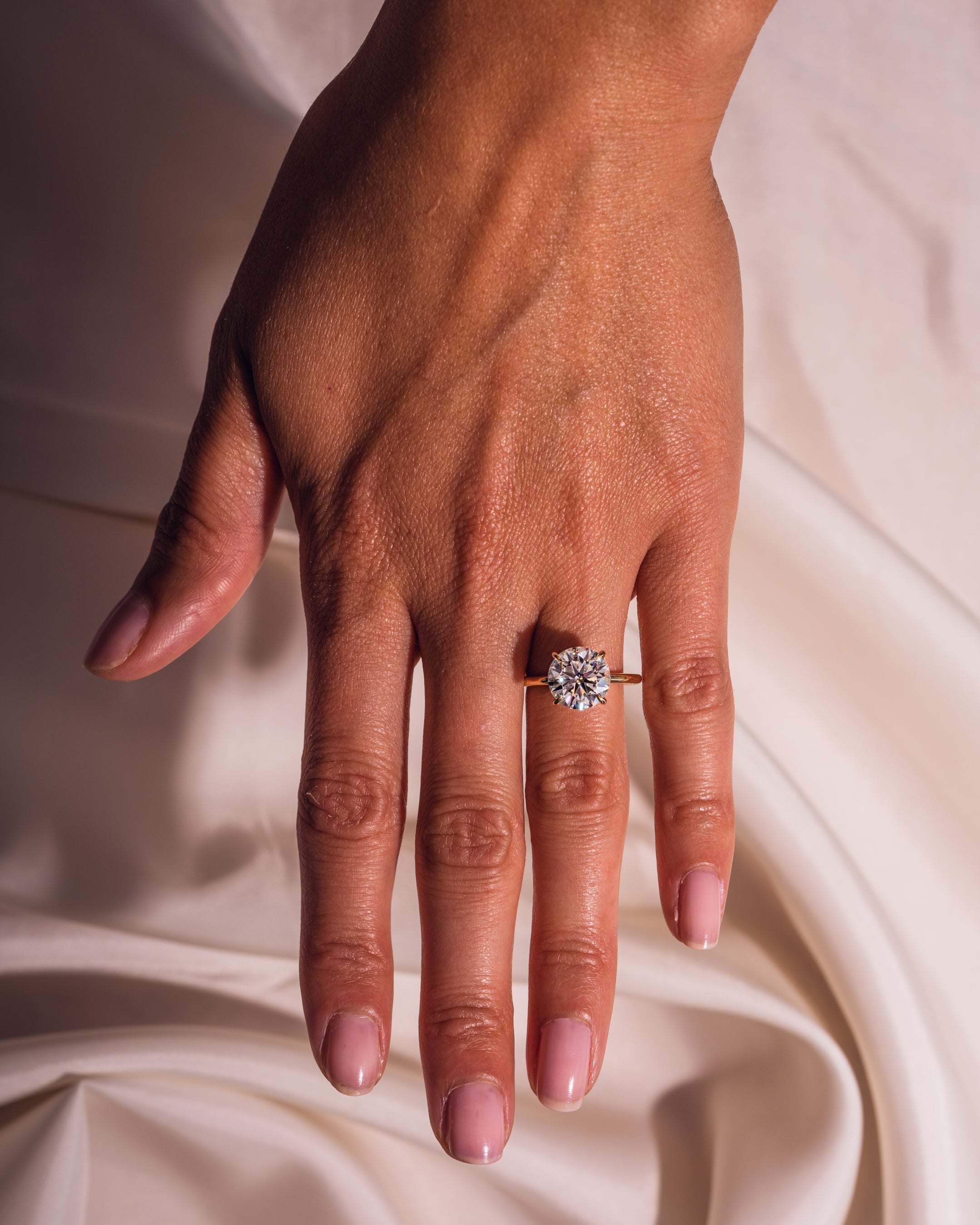 1.08 - 3.08 CT Round F/VS1 CVD Diamond Hidden Halo Engagement Ring - Camila Brown