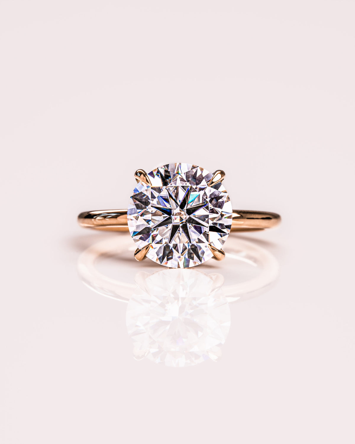 1.08 - 3.08 CT Round F/VS1 CVD Diamond Hidden Halo Engagement Ring - Camila Brown