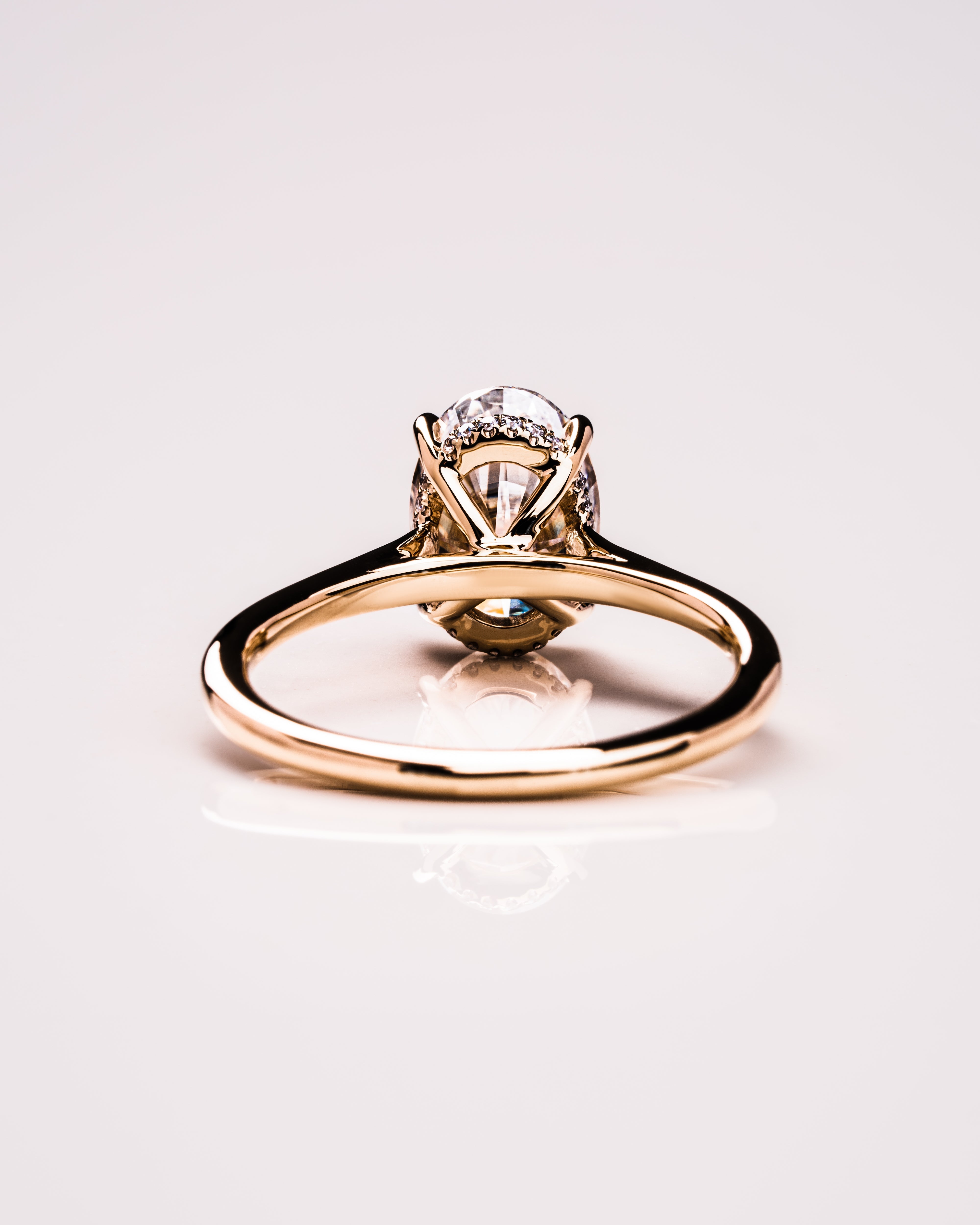 1.72-3.72 CT Oval F/VS1 CVD Diamond Hidden Halo Engagement Ring - Camila Brown