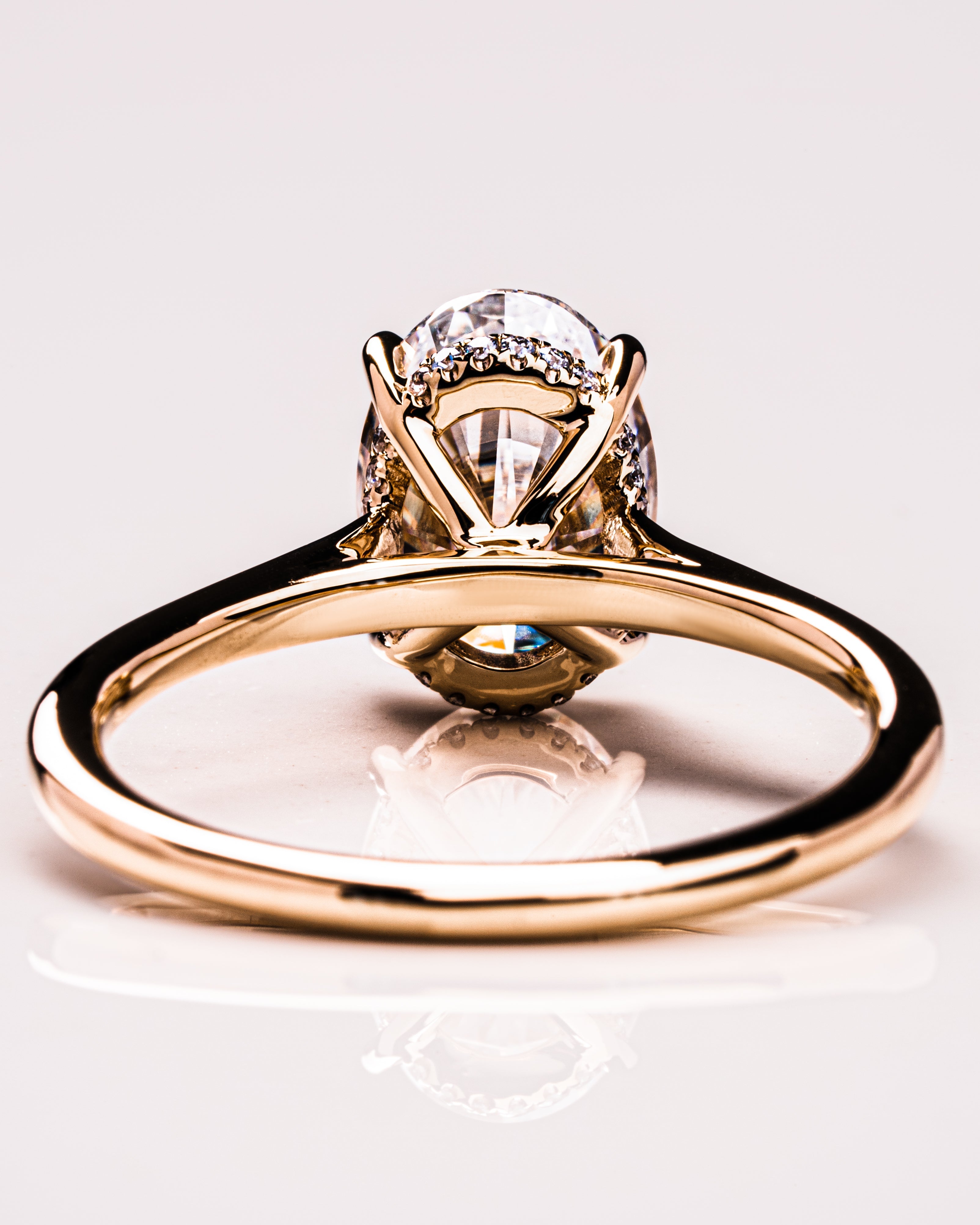 1.72-3.72 CT Oval F/VS1 CVD Diamond Hidden Halo Engagement Ring - Camila Brown