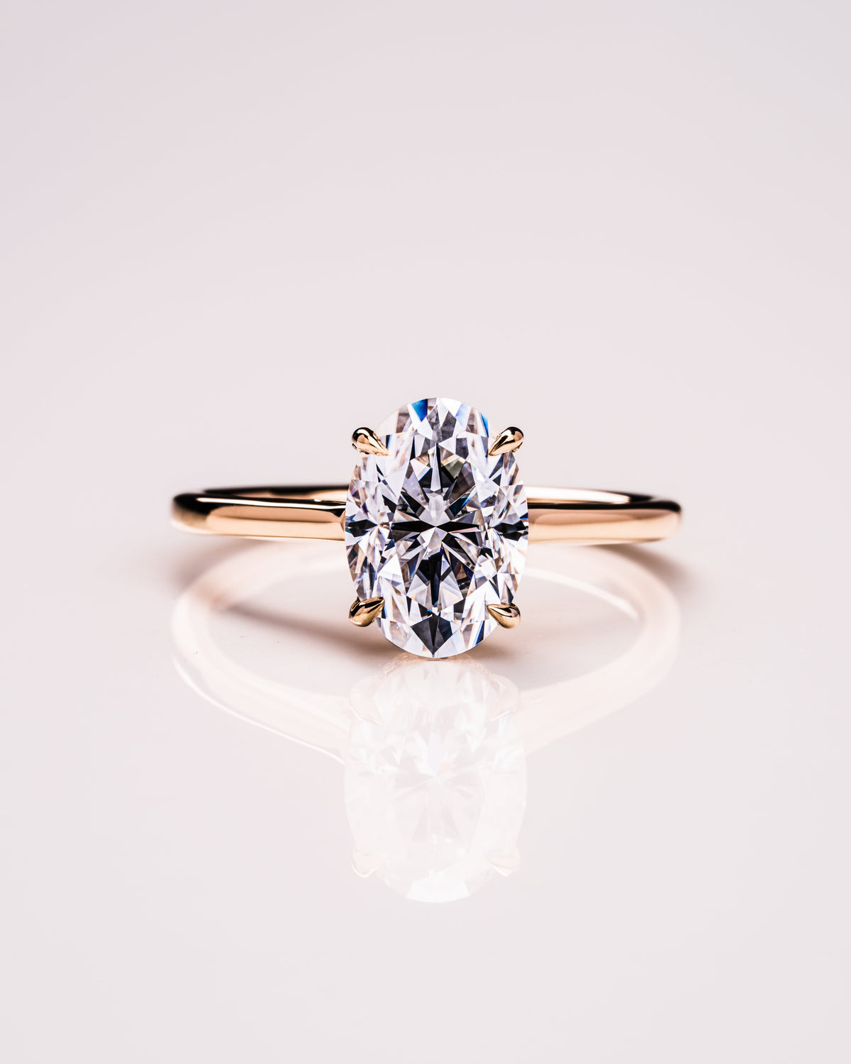 1.72-3.72 CT Oval F/VS1 CVD Diamond Hidden Halo Engagement Ring - Camila Brown