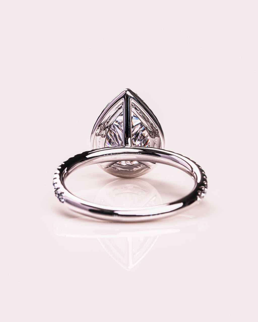 1.93 CT Pear F/VS2 CVD Diamnd Halo Pave Setting Engagement Ring - Camila Brown