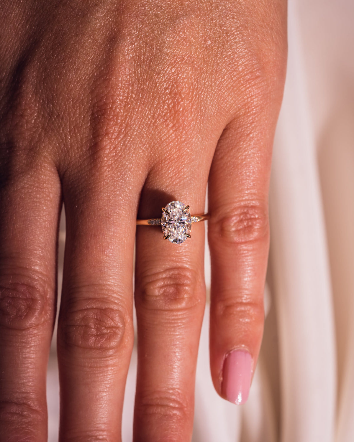 1.72-3.72 CT Oval E/VS1 CVD Diamond Hidden Halo Engagement Ring - Camila Brown