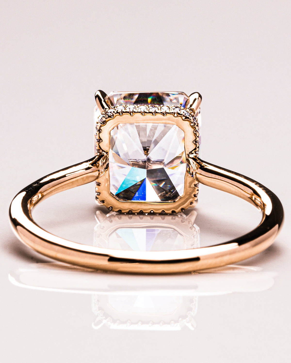 1.51 - 3.51 CT Radiant E/VS1 CVD Diamond Hidden Halo Engagement Ring - Camila Brown
