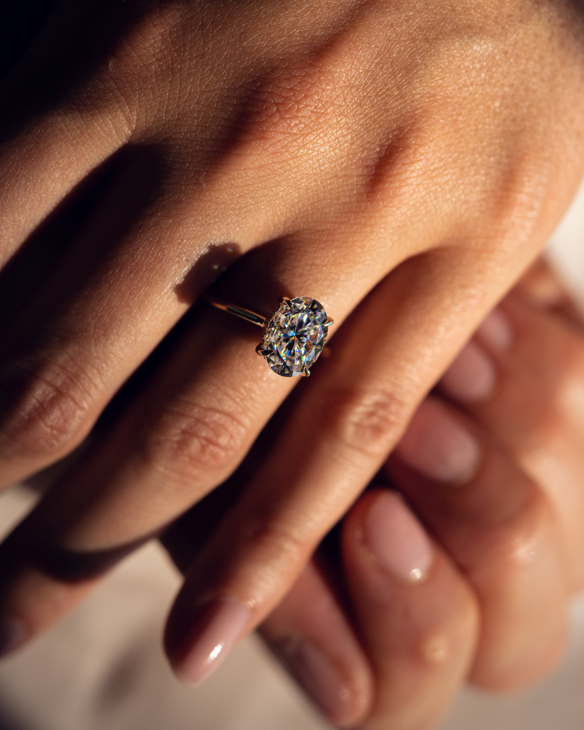 1.72-3.72 CT Oval F/VS1 CVD Diamond Hidden Halo Engagement Ring - Camila Brown