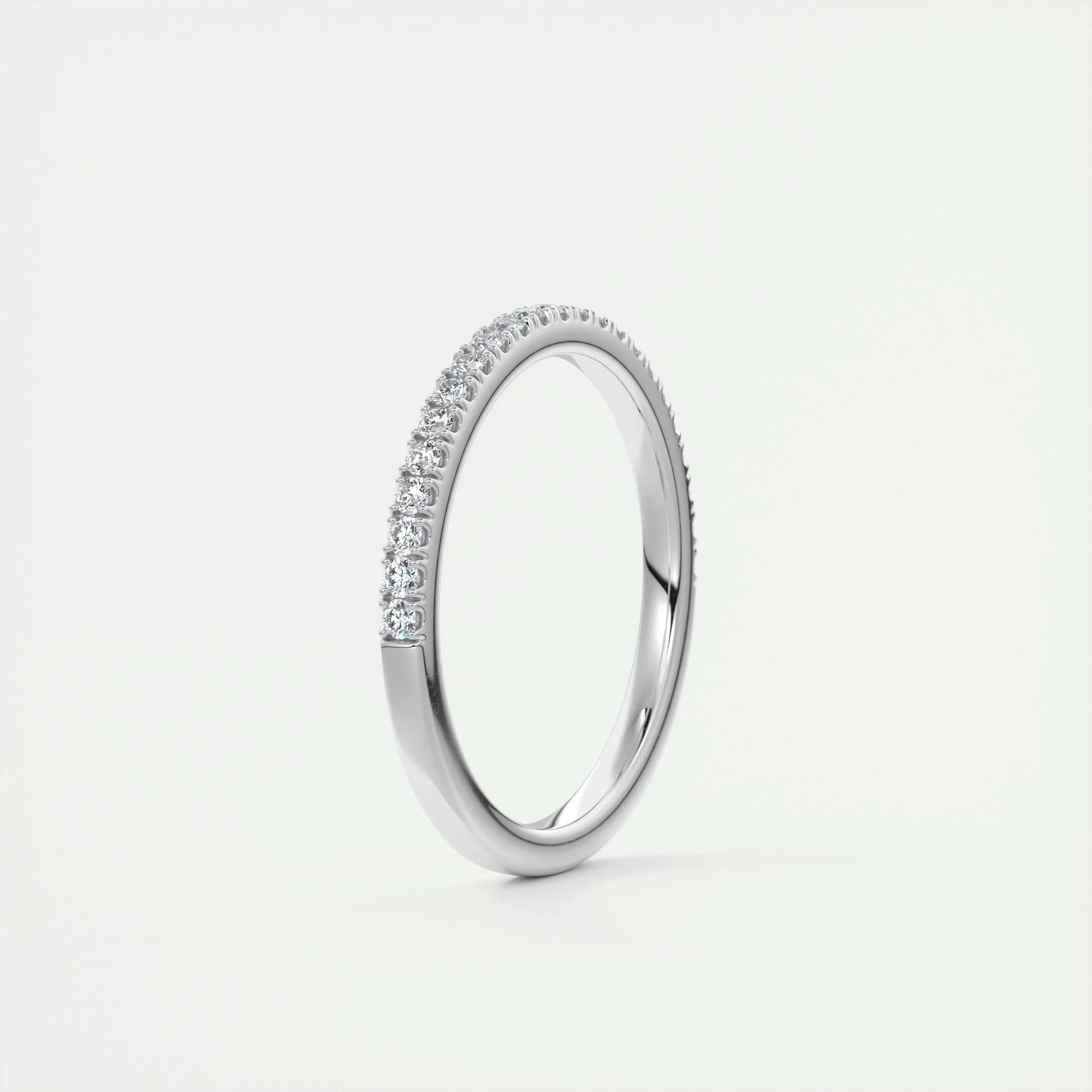 0.18 TCW Round CVD Diamond Half Eternity Wedding Band - Camila Brown