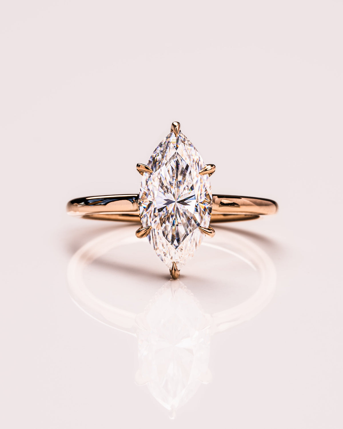 0.90 CT Marquise F/VS1 CVD Diamond Hidden Halo Engagement Ring - Camila Brown