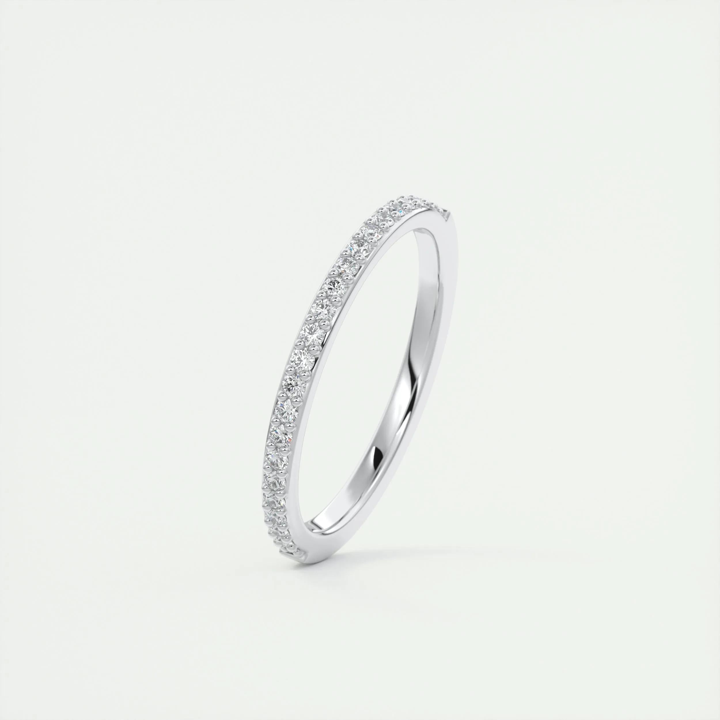 0.18 TCW Round CVD Diamond Half Eternity Wedding Band - Camila Brown