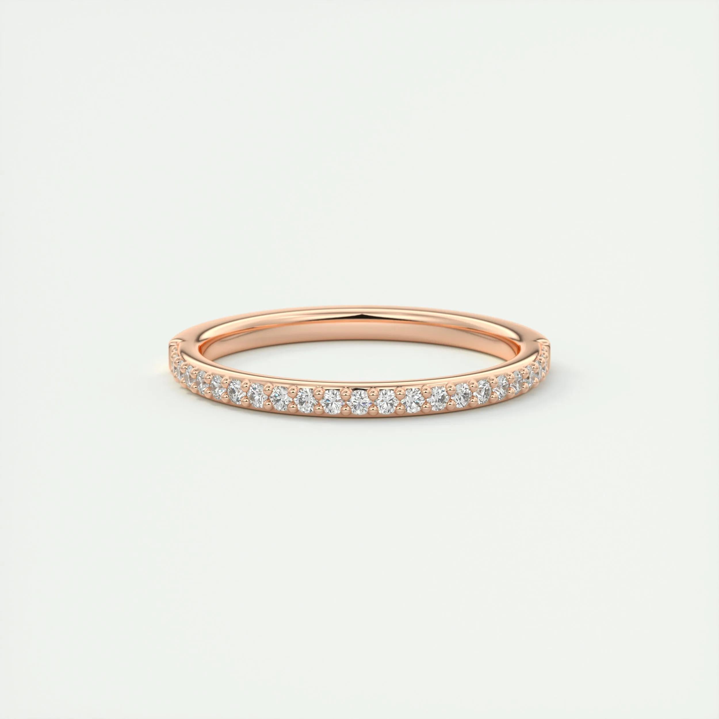 0.18 TCW Round CVD Diamond Half Eternity Wedding Band - Camila Brown