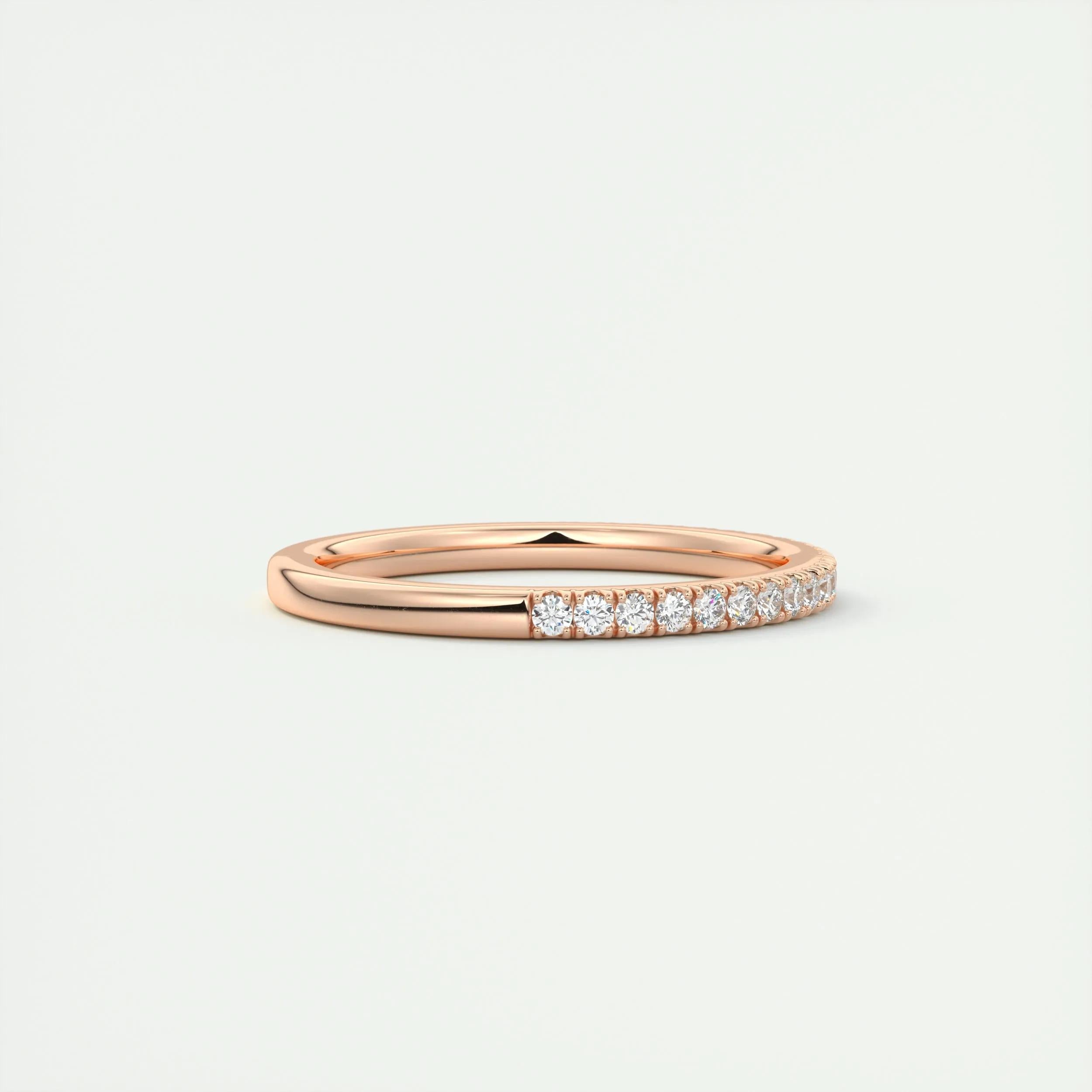 0.18 TCW Round CVD Diamond Half Eternity Wedding Band - Camila Brown