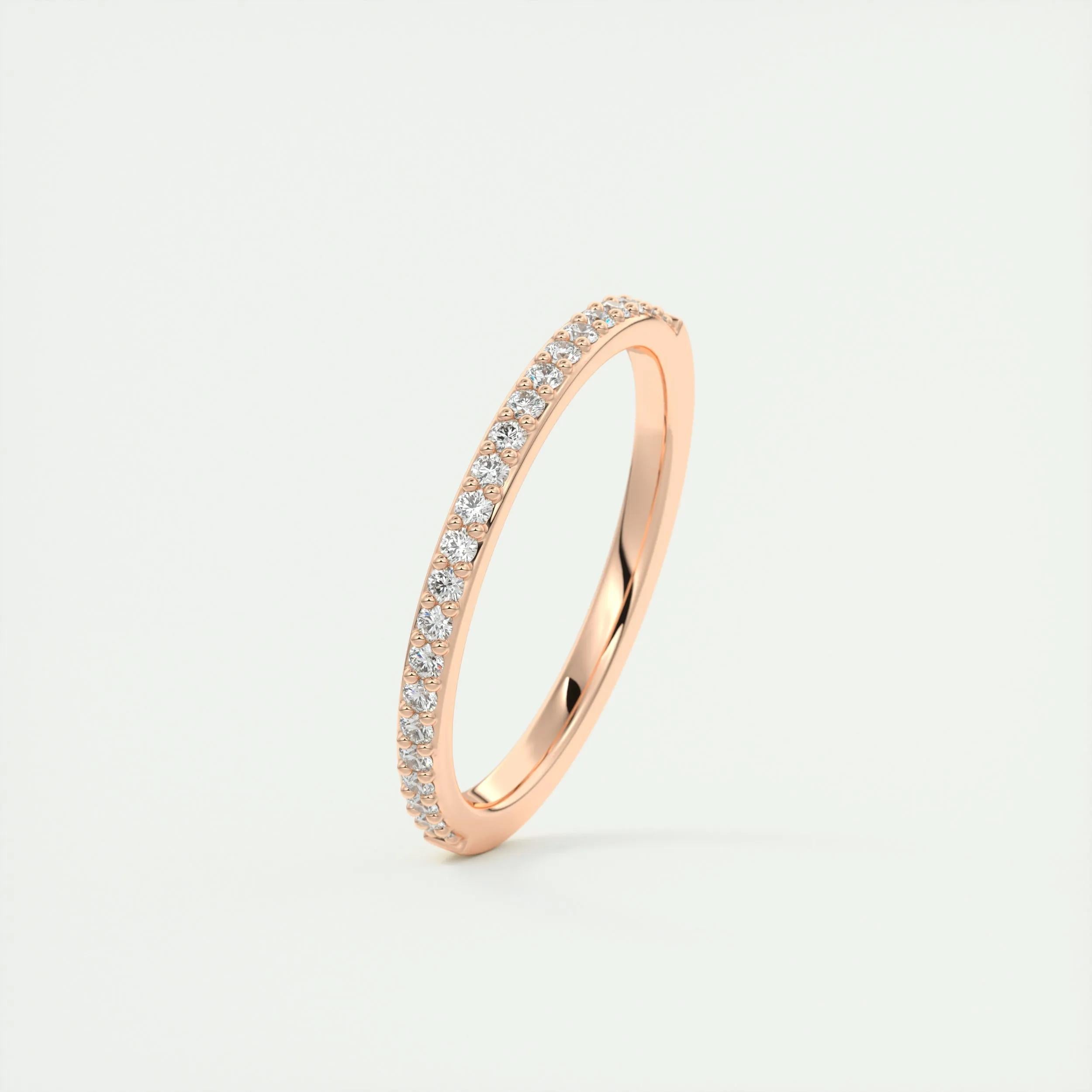 0.18 TCW Round CVD Diamond Half Eternity Wedding Band - Camila Brown