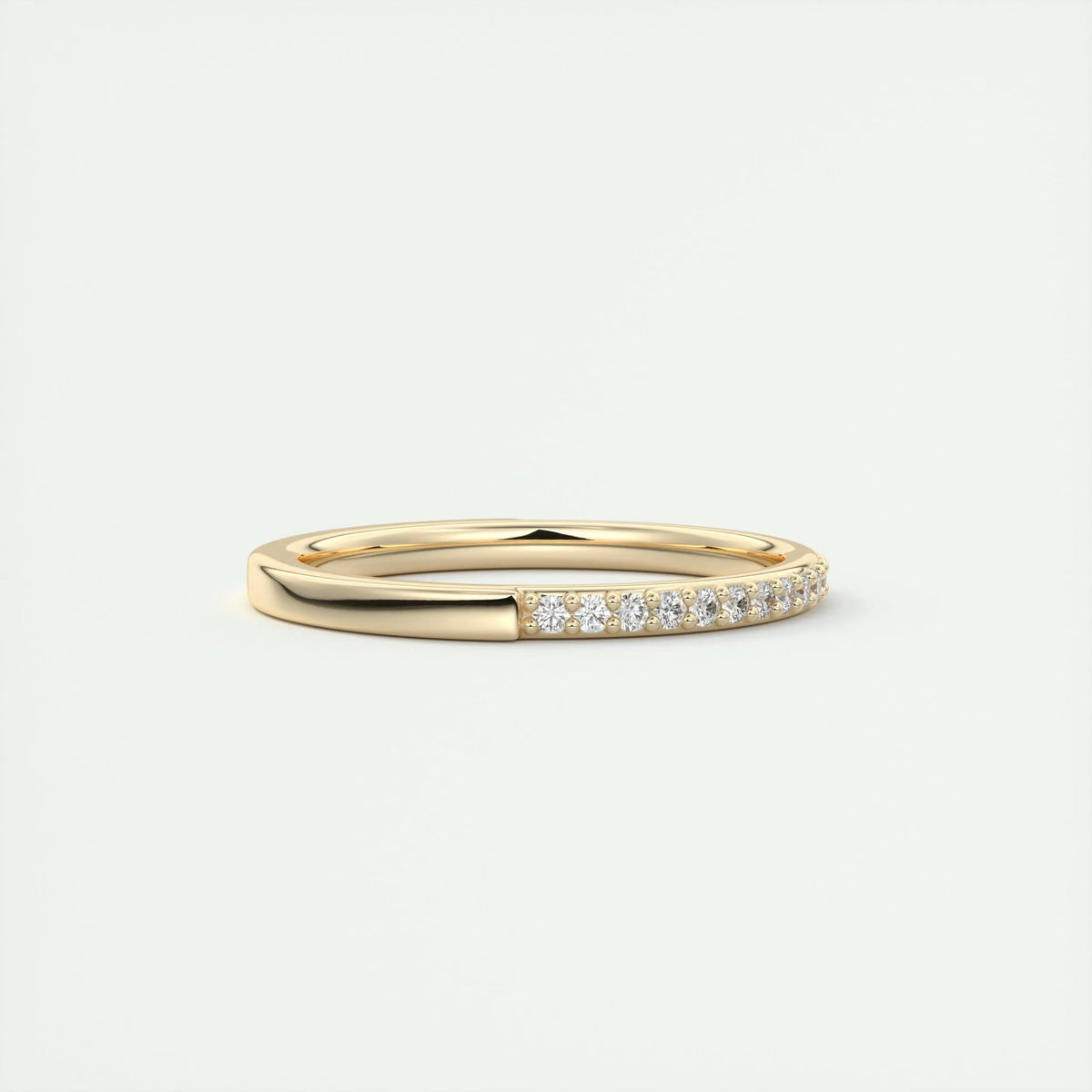 0.18 TCW Round CVD Diamond Half Eternity Wedding Band - Camila Brown