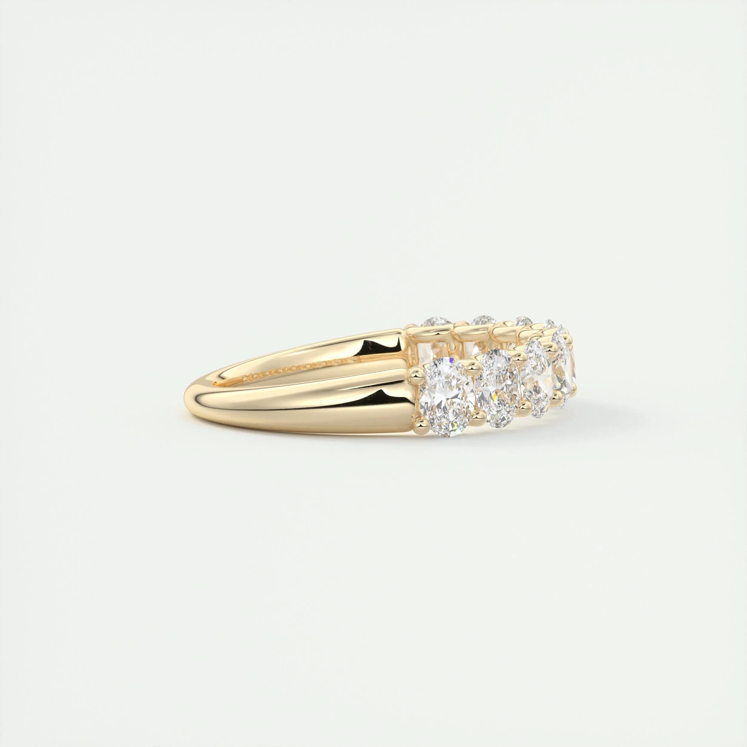 1.35 TCW Oval CVD Diamond Half Eternity Wedding Band - Camila Brown