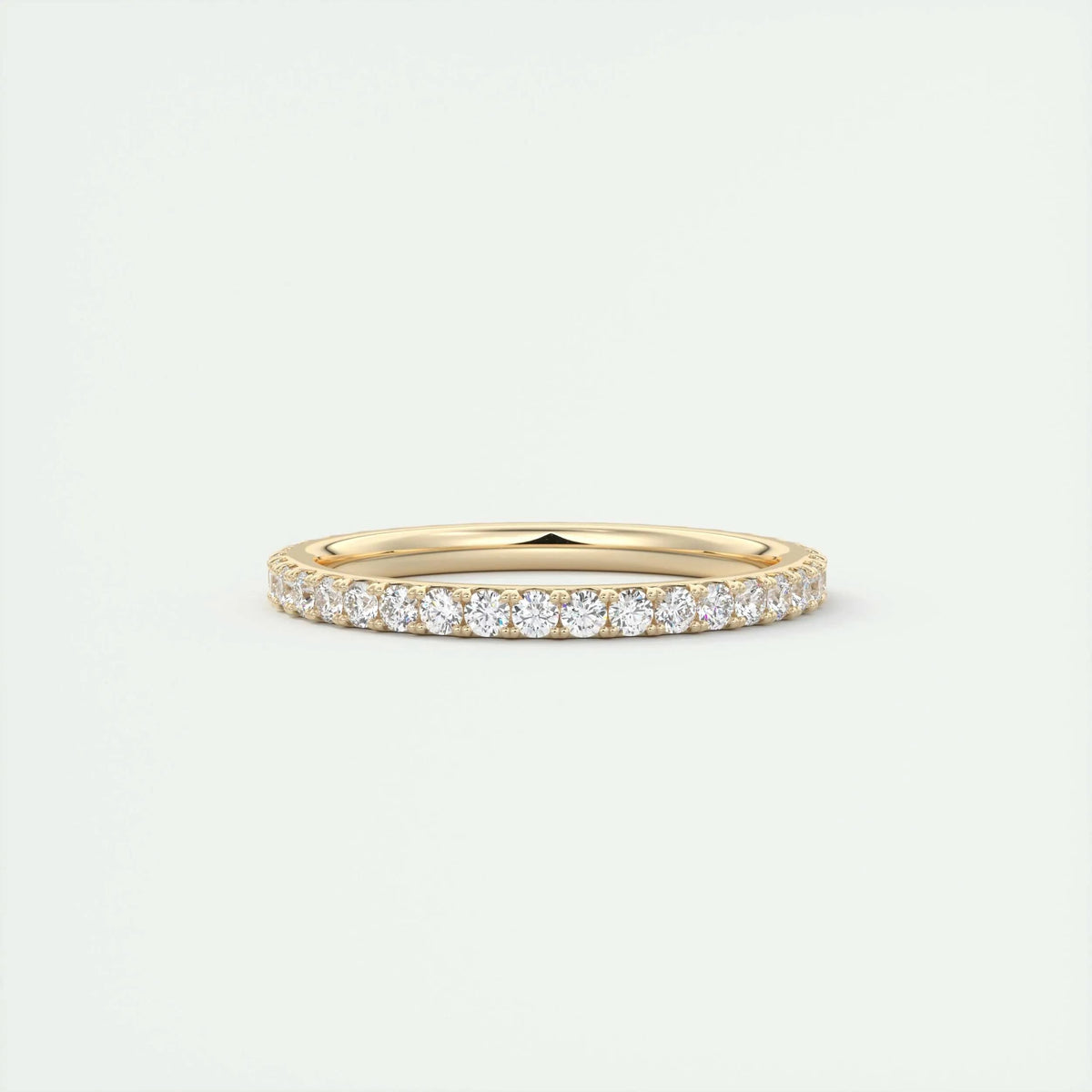 0.74 TCW Round CVD Diamond Full Eternity Wedding Band - Camila Brown