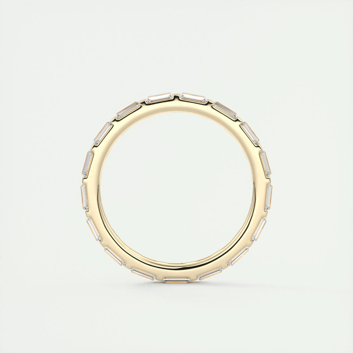 1.02 TCW Baguette CVD Diamond Bar Wedding Band - Camila Brown