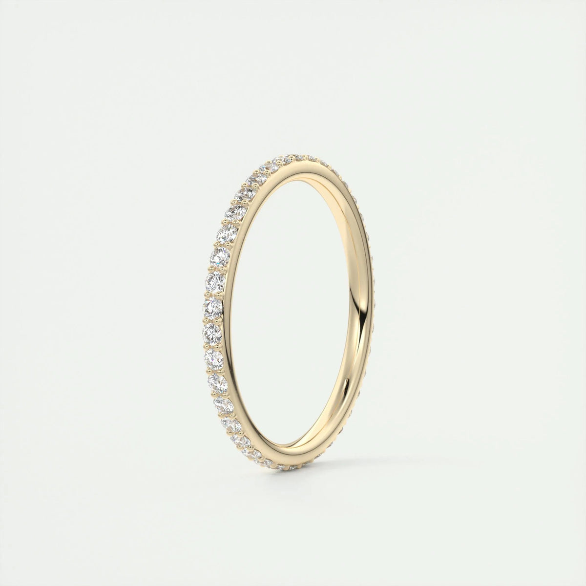 0.37 TCW Round CVD Diamond Full Eternity Wedding Band - Camila Brown