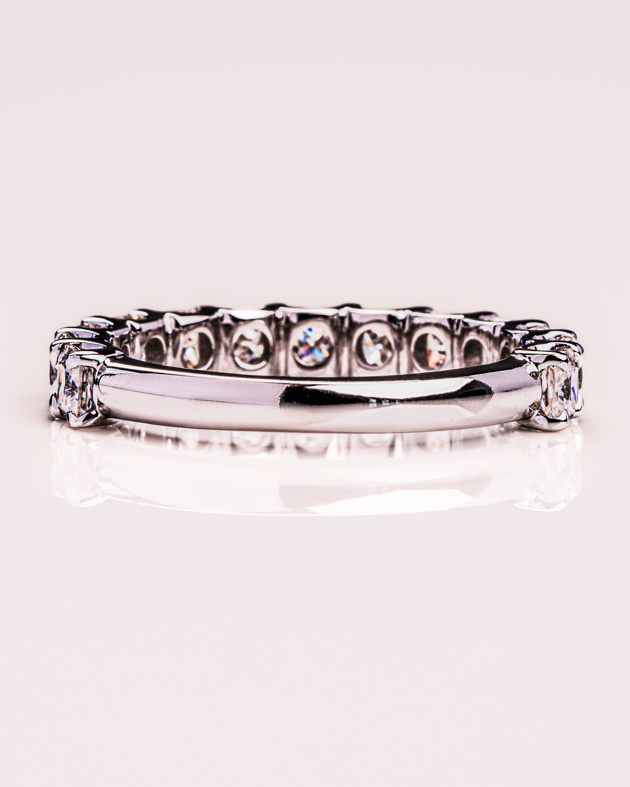 2.80 TCW Princess CVD Diamond Half Eternity Wedding Band - Camila Brown