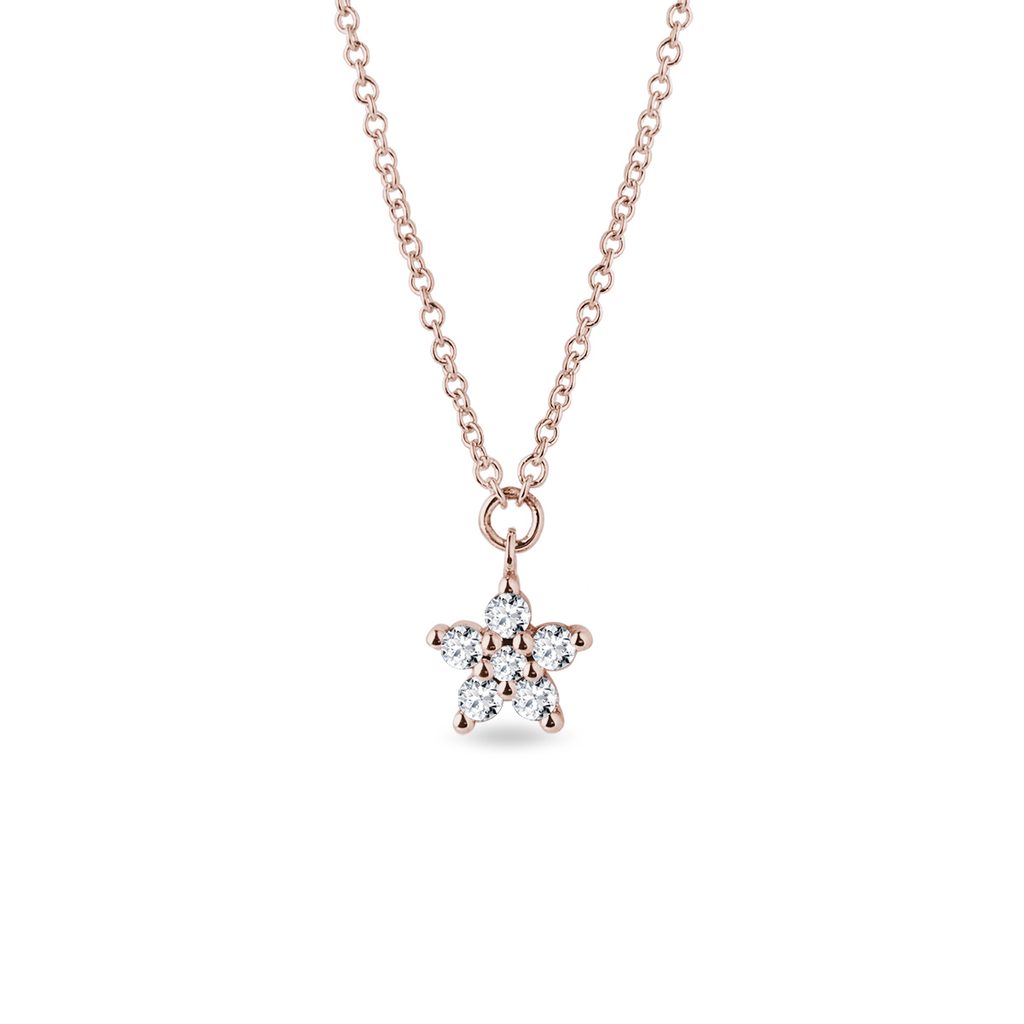 0.10 TCW Round Moissanite Diamond Star Pendent Necklace - Camila Brown