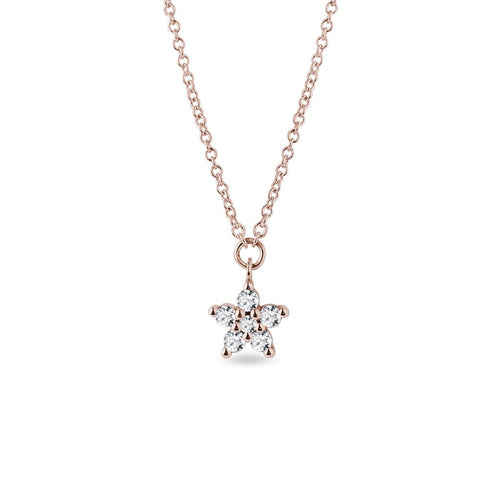 0.10 TCW Round Moissanite Diamond Star Pendent Necklace - Camila Brown
