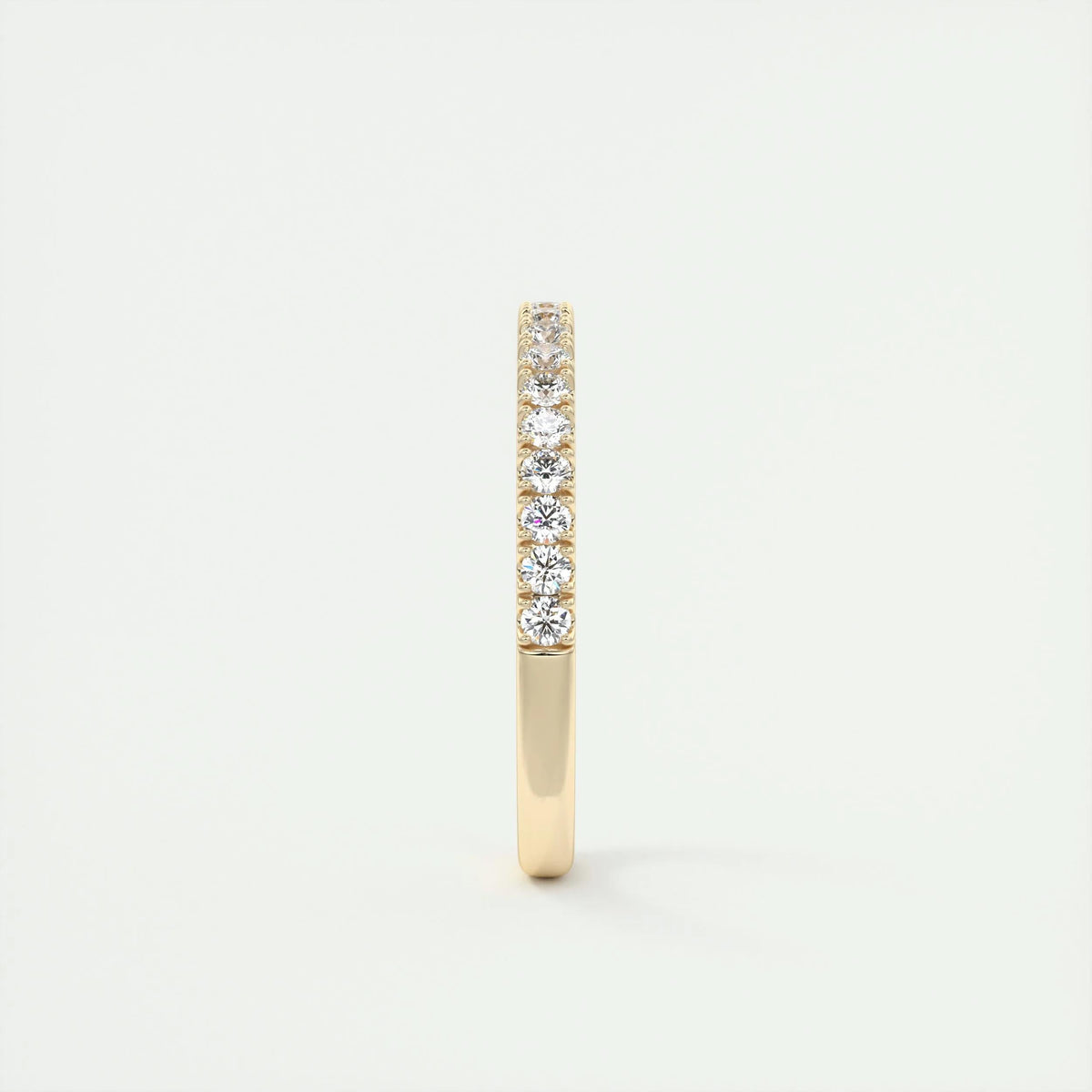 0.38 TCW Round CVD Diamond Half Eternity Wedding Band - Camila Brown