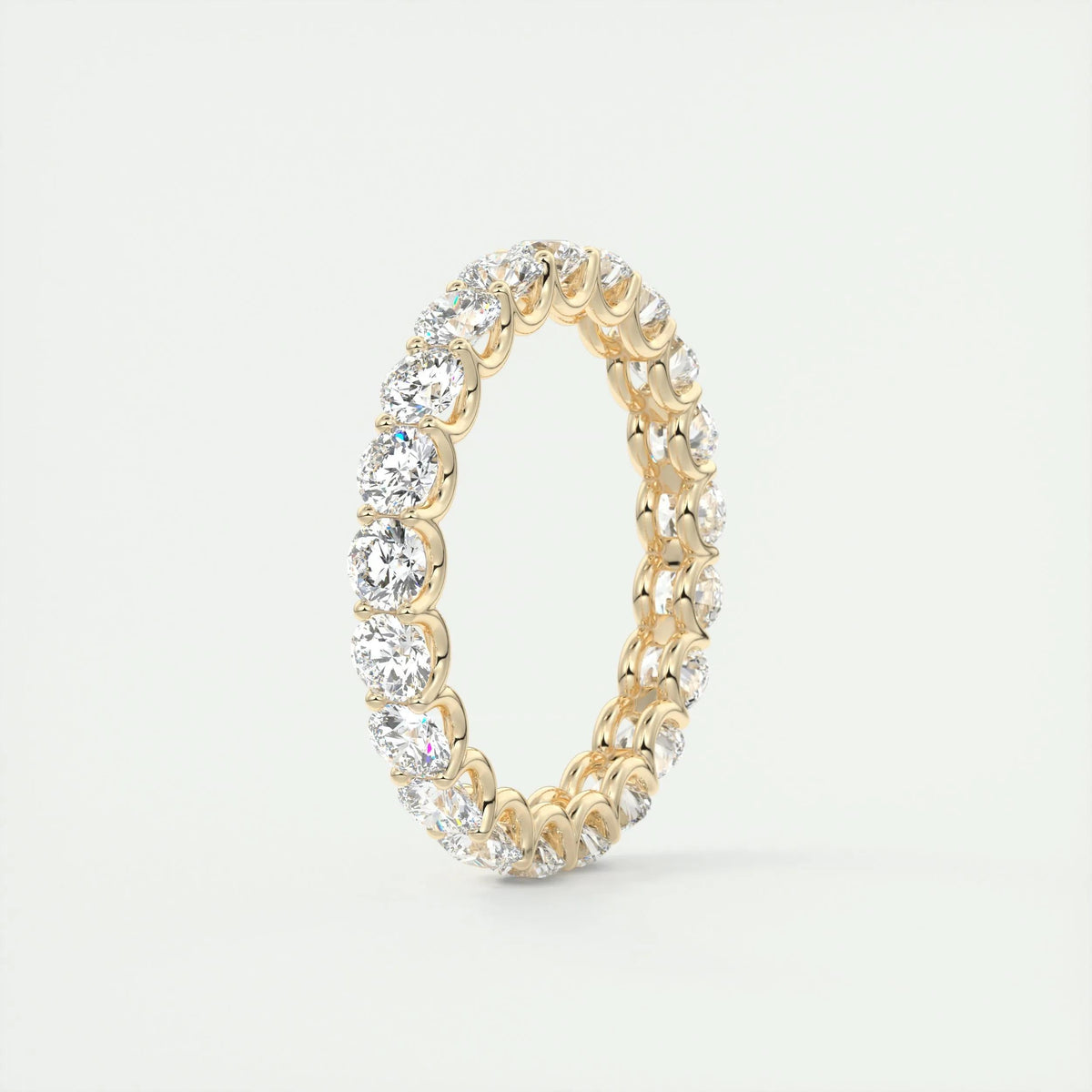 2.1 TCW Round CVD Diamond Full Eternity Wedding Band - Camila Brown