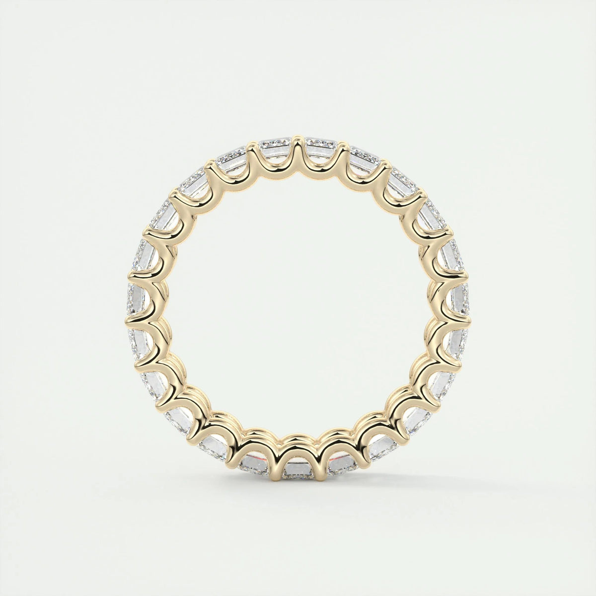 4.6 TCW Emerald CVD Diamond Full Eternity Wedding Band - Camila Brown
