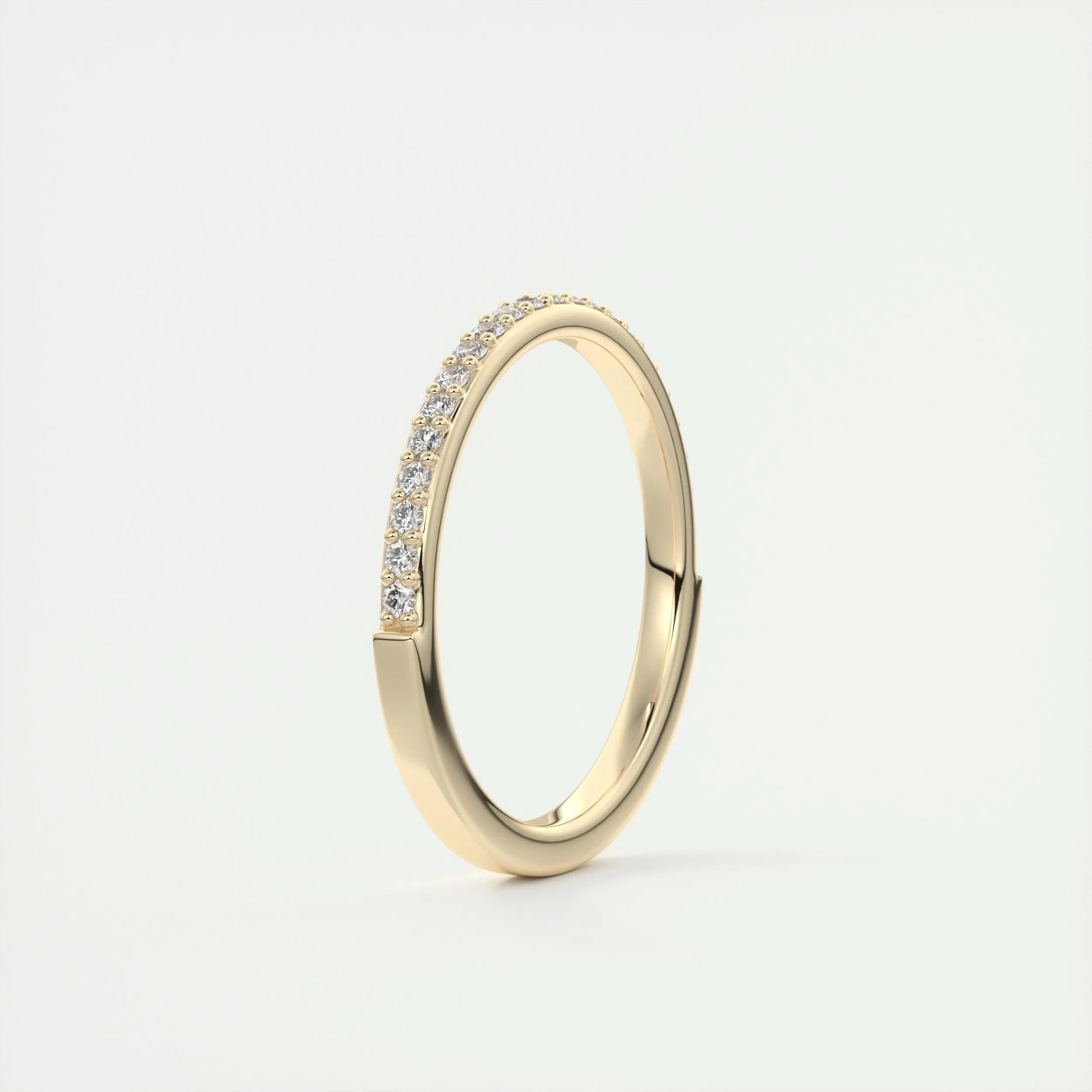 0.18 TCW Round CVD Diamond Half Eternity Wedding Band - Camila Brown